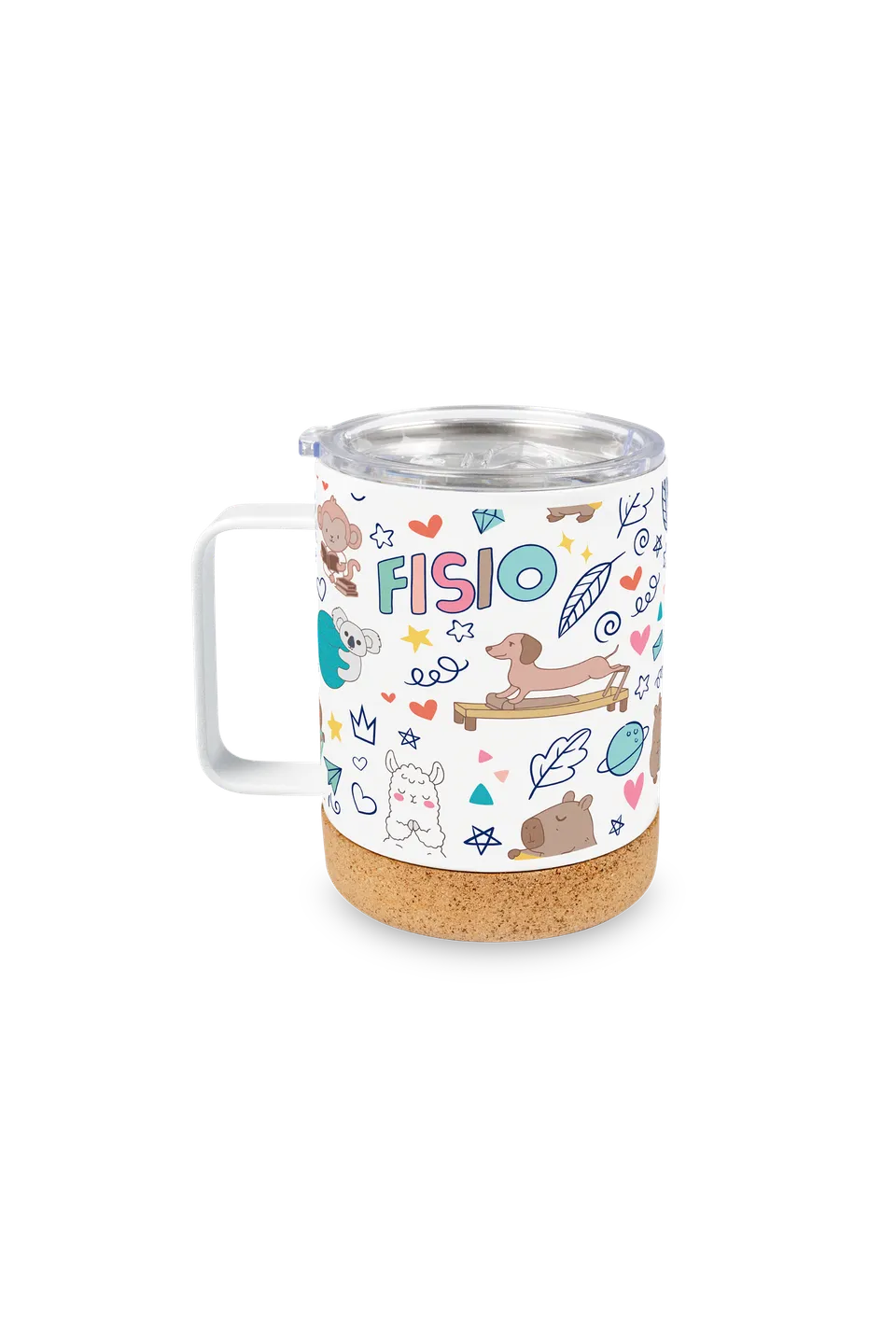 Enfermania Regalos Mug Isotherme Inox 330 ml Animalitos Fisio