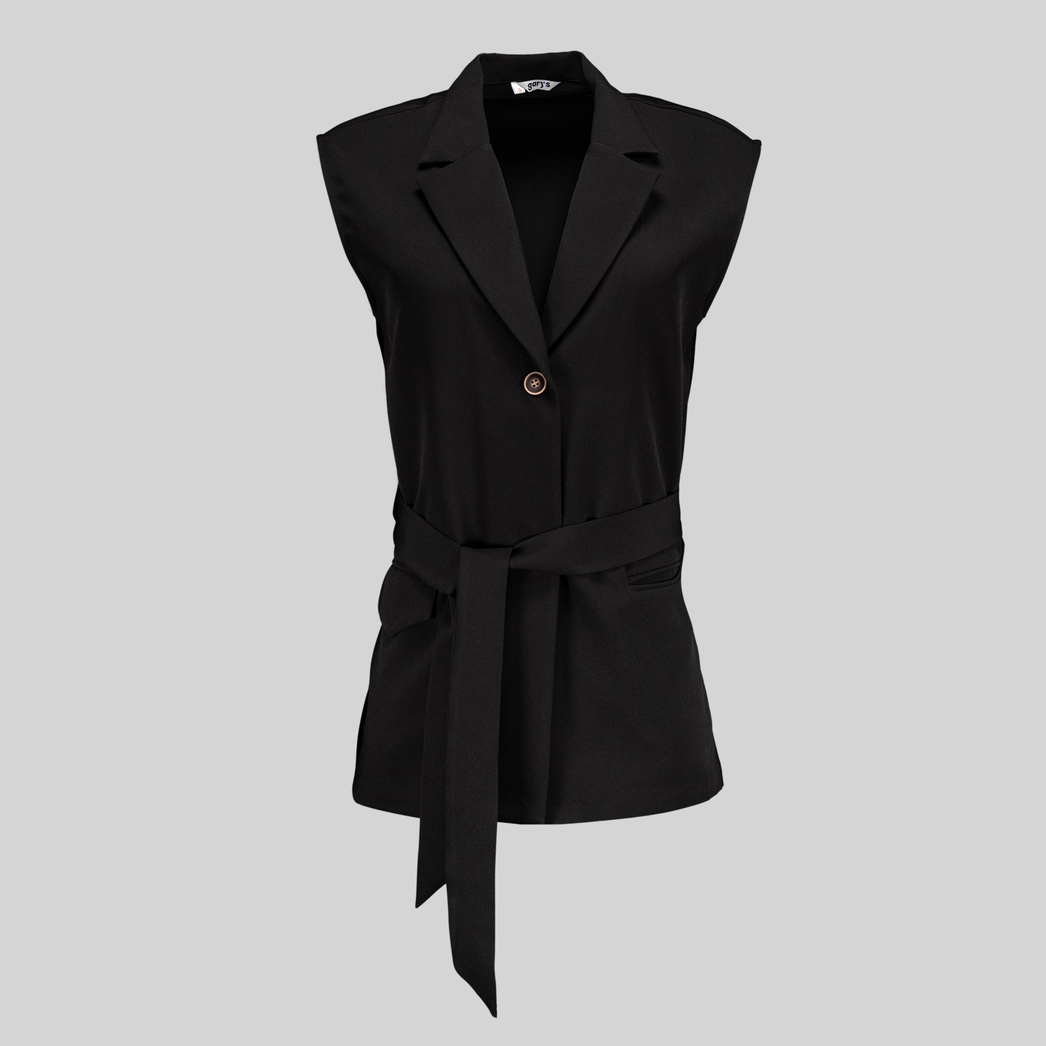 GARY'S Arabis gilet femme col revers noir poches