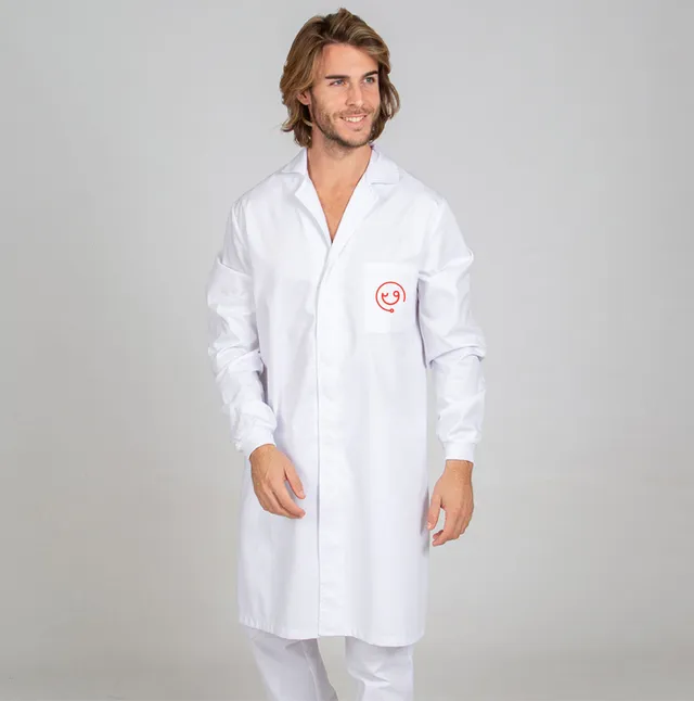 Gary's Reyes blouse unisexe blanche pressions taille M
