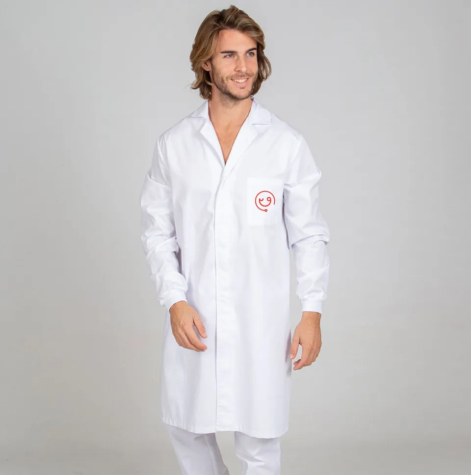 Gary's Reyes blouse unisexe blanche pressions taille M