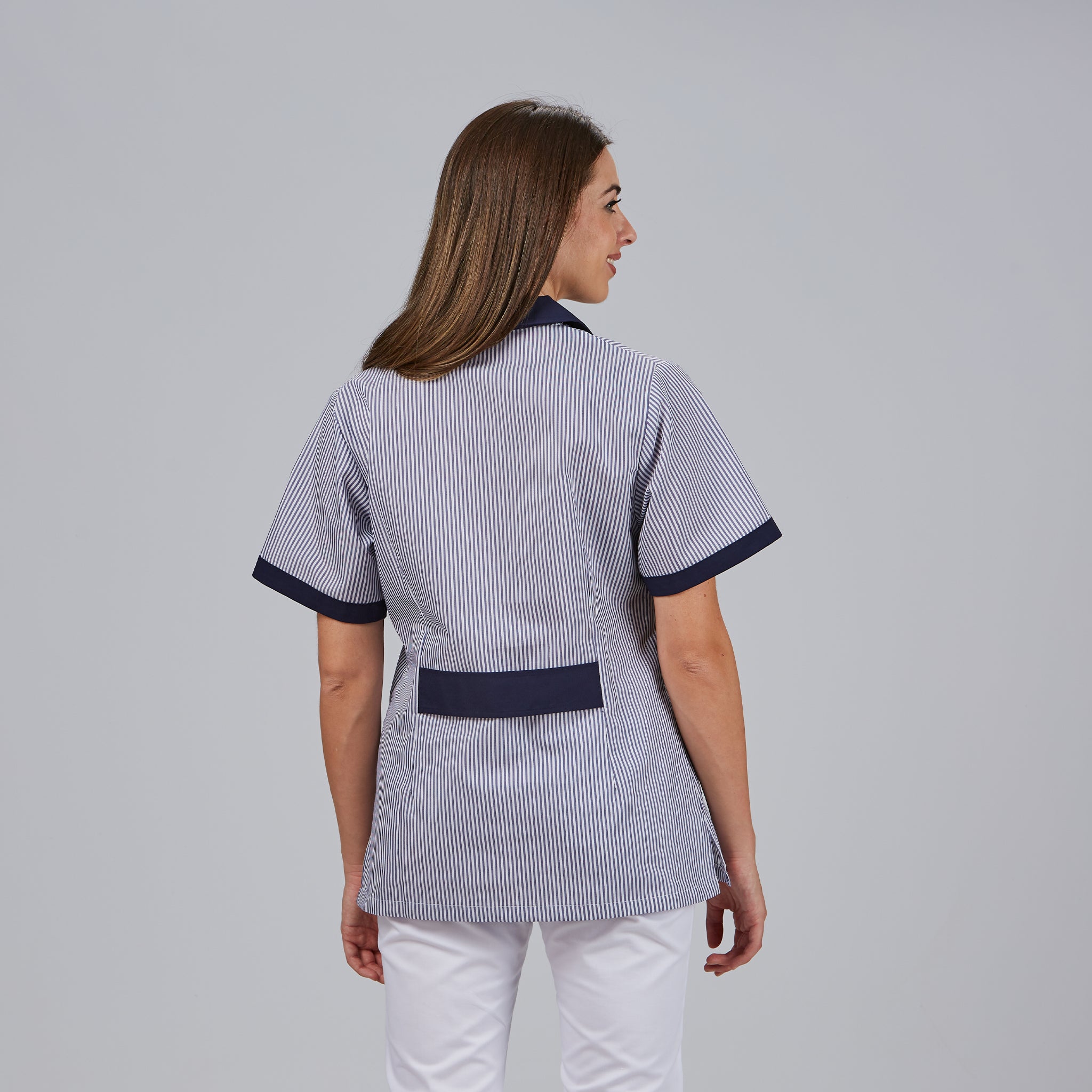 Gary's Robes blouse médicale femme Vichy marine manches courtes