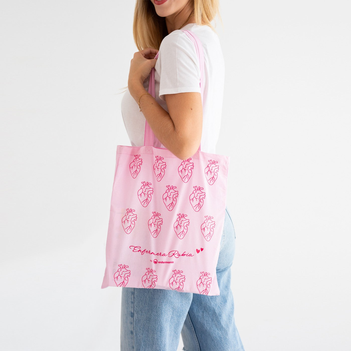 Enfermania Bolsas tote bag rose coton 37x40cm