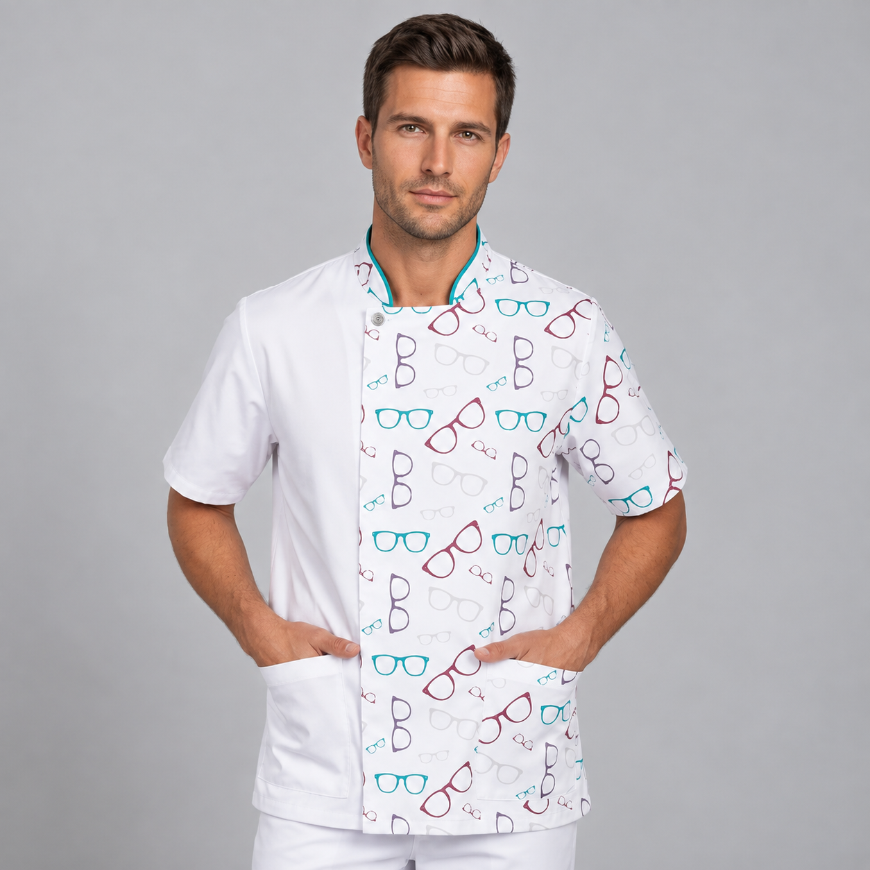 GARY'S Angel veste médicale homme blanche microfibre