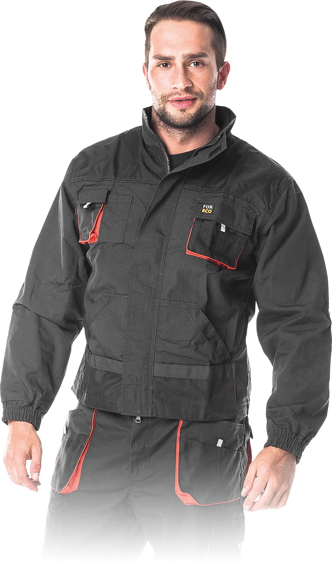 Reis Foreco-J veste travail L acier-noir-orange 260g