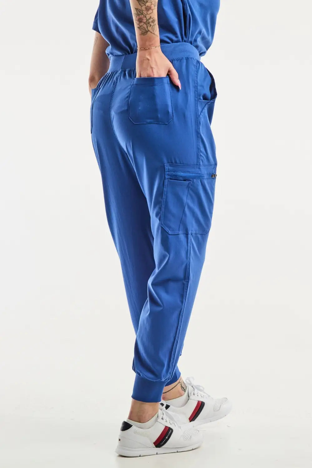 Aelin EMMA Jogger pantalon médical femme bleu roi stretch