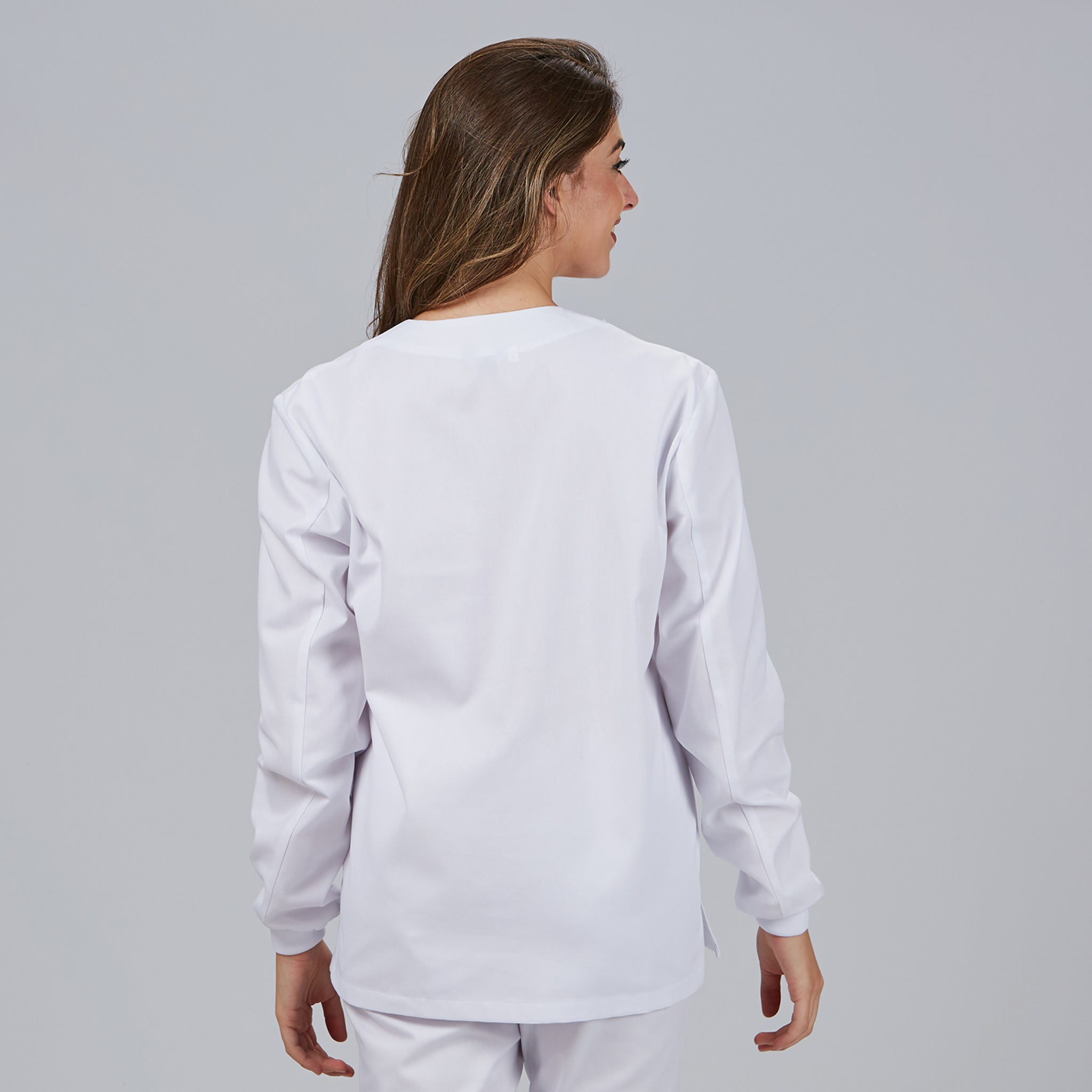 Gary's blouse médicale unisexe blanche manches longues