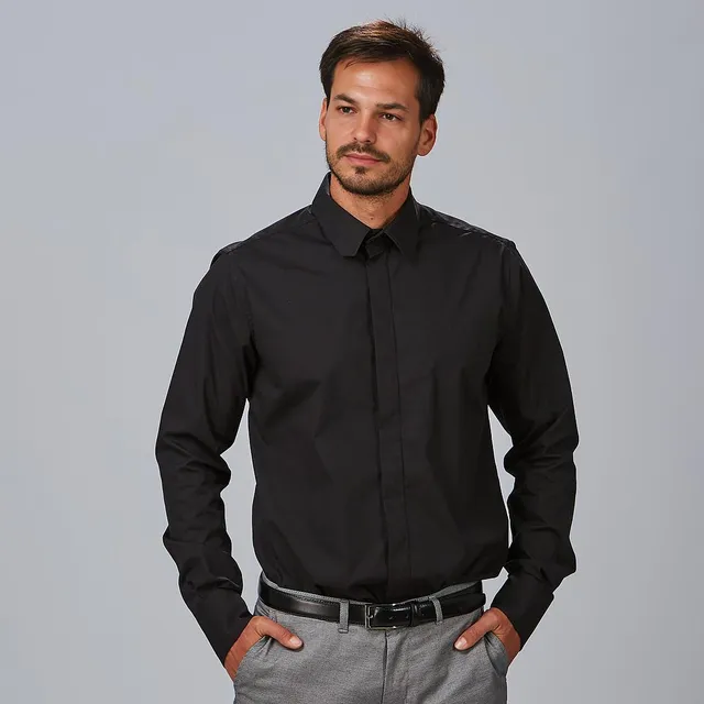 Gary's Simone chemise homme slim fit noire XS stretch