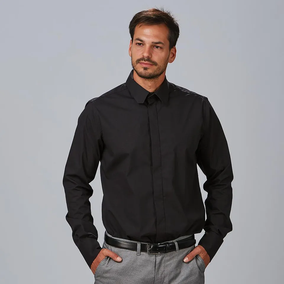Gary's Simone chemise homme slim fit noire XS stretch