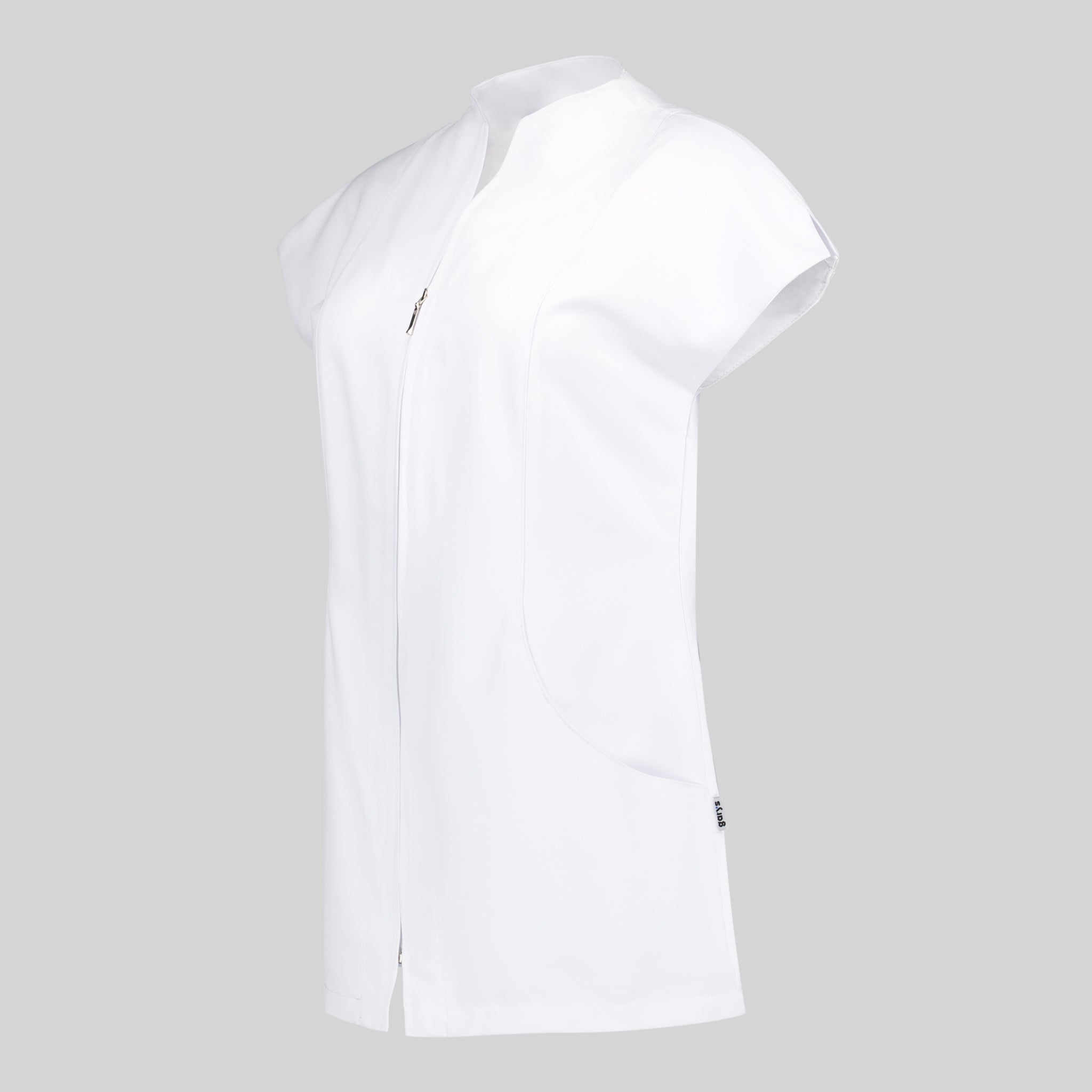 Gary's Corcega Blouse Médicale Femme Blanc Microfibre