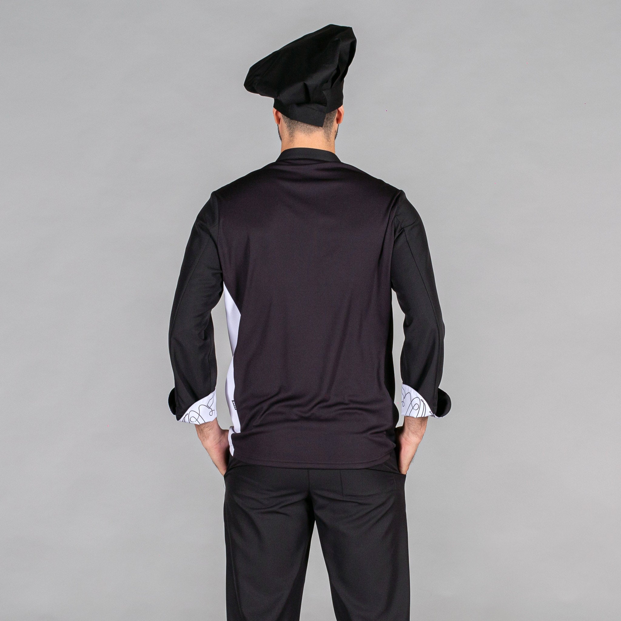Gary's Torres veste cuisine unisexe noire polyester