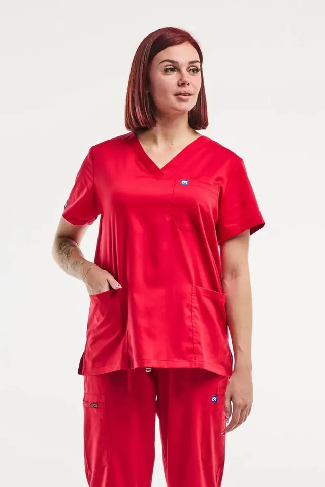 Aelin Emma tunique médicale femme rouge