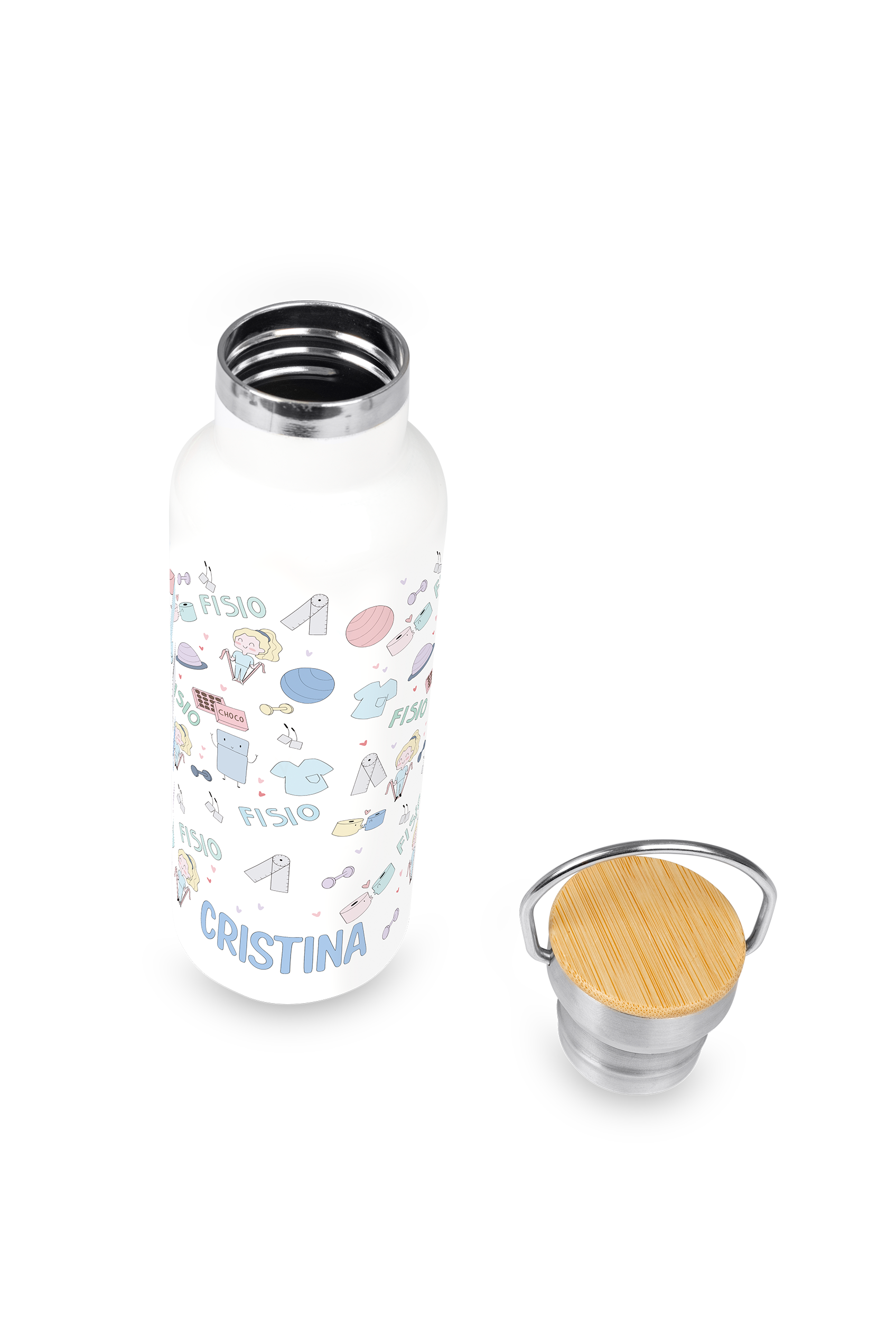 Enfermania Fisio Pastel gourde inox 500ml personnalisable