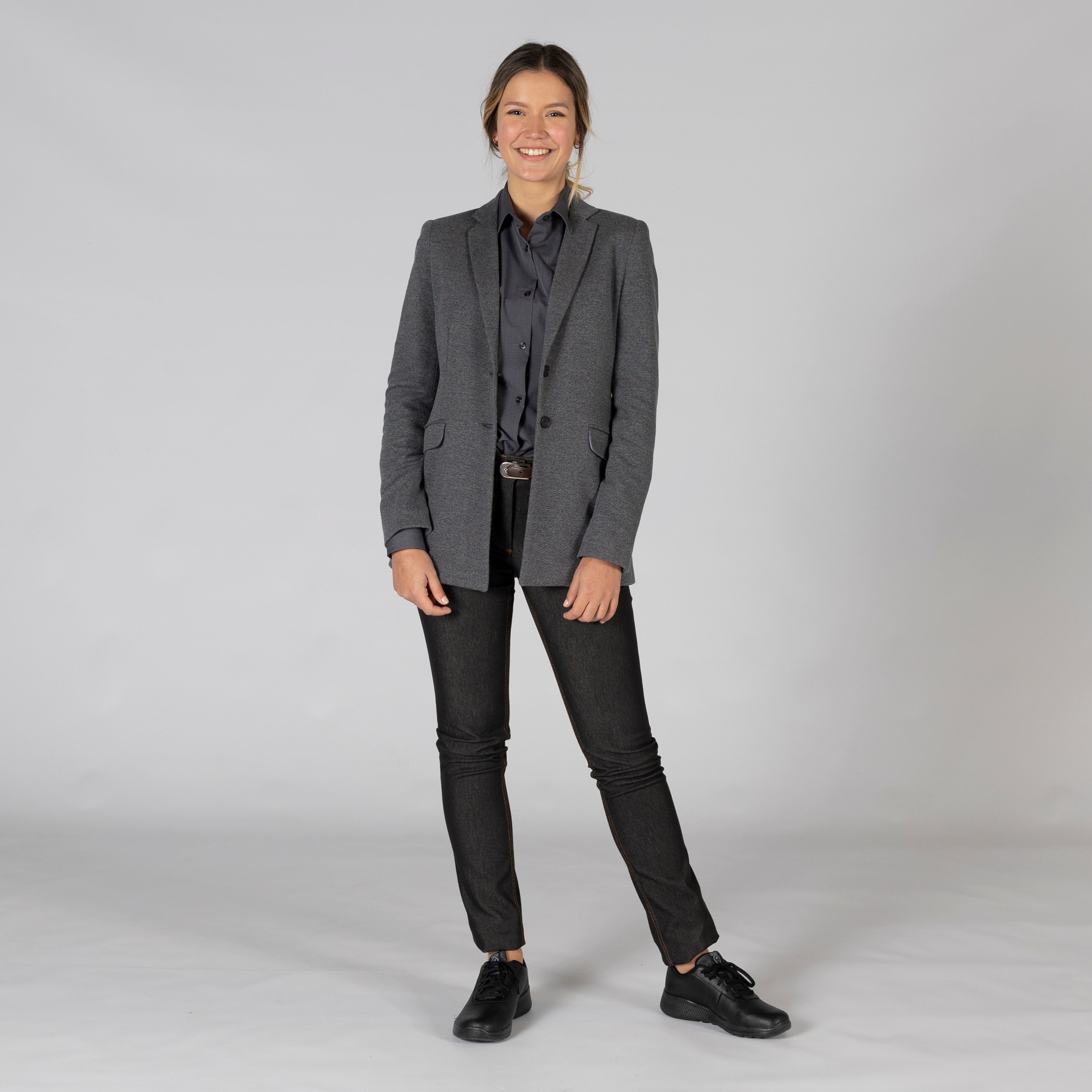 Gary's Blazer Woman 2 Buttons veste tailleur gris marengo