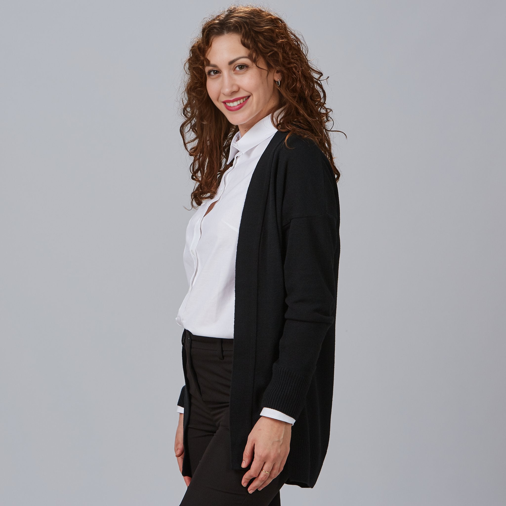 Gary's Knit cardigan femme sans boutons gilet noir