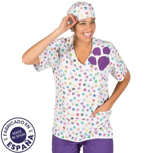Enfermania Ropa Blouse médicale Huellas microfibre blanche