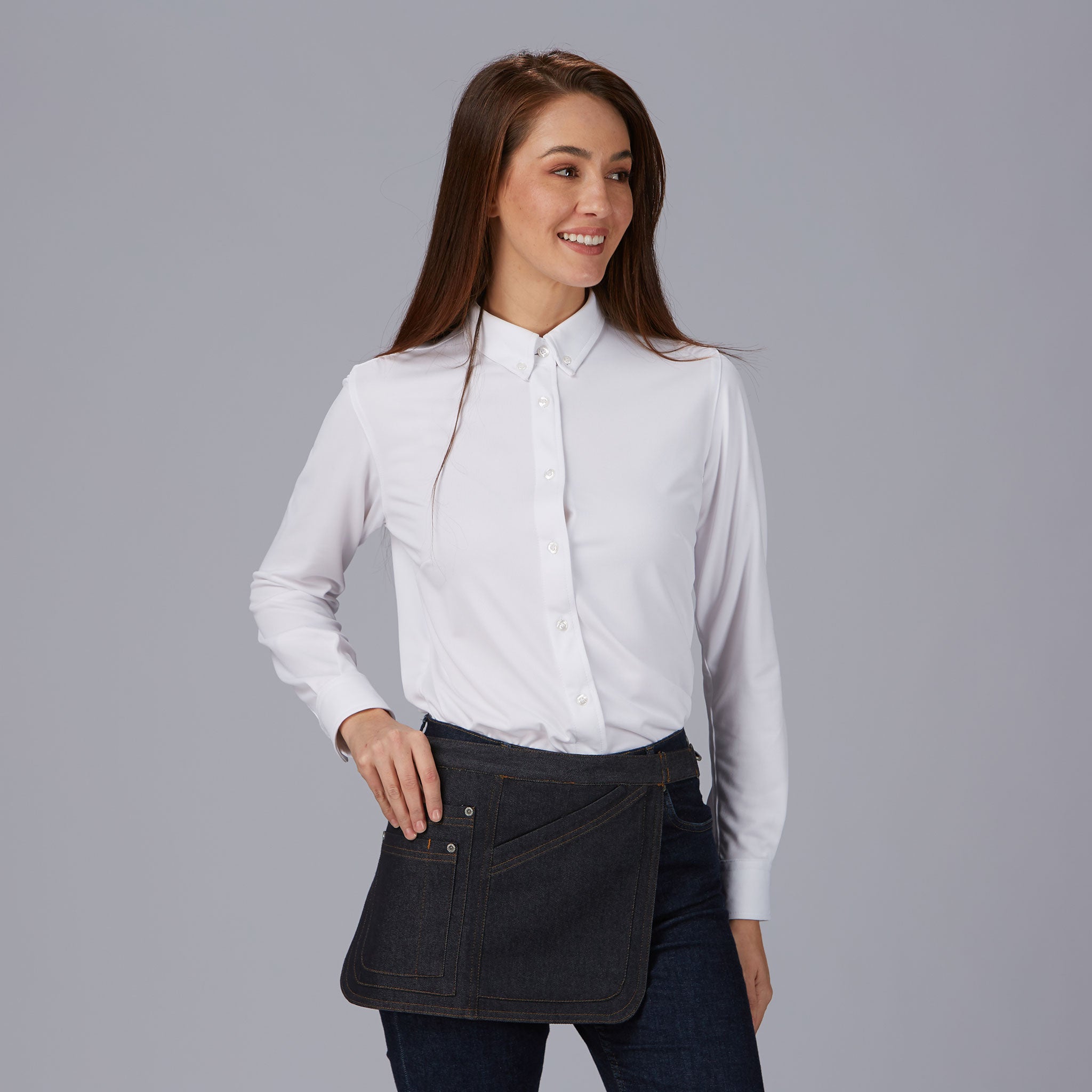 Gary's Dubai demi-tablier denim marron 28x39 cm