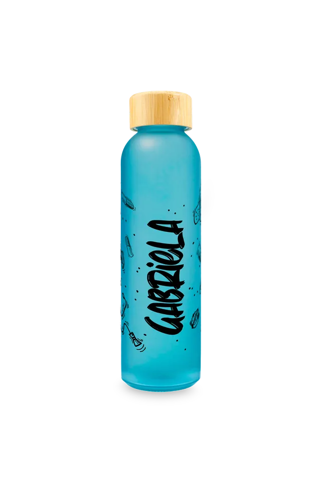 Enfermania Motion Collection gourde verre bleu 500 ml
