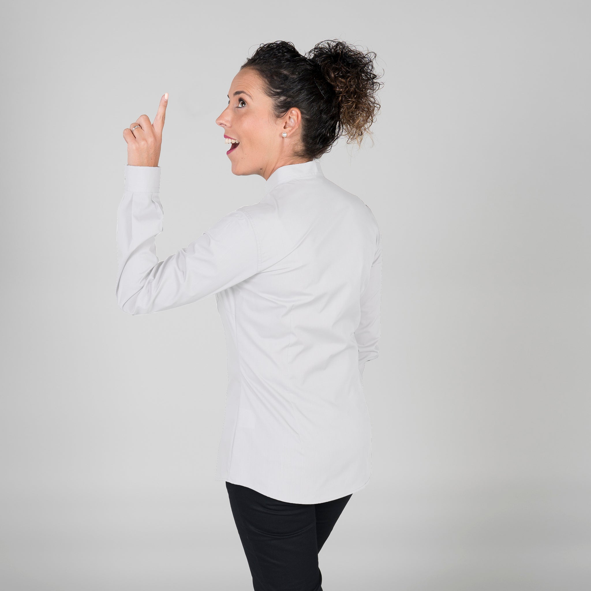 GARY'S Blouse col mao manches longues noir XS