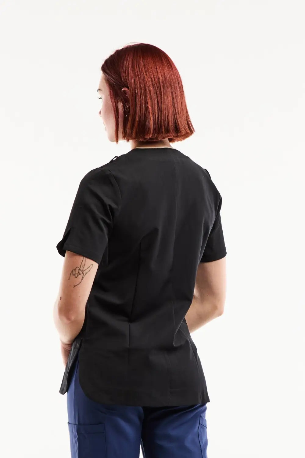 Aelin Serena blouse médicale femme noir stretch