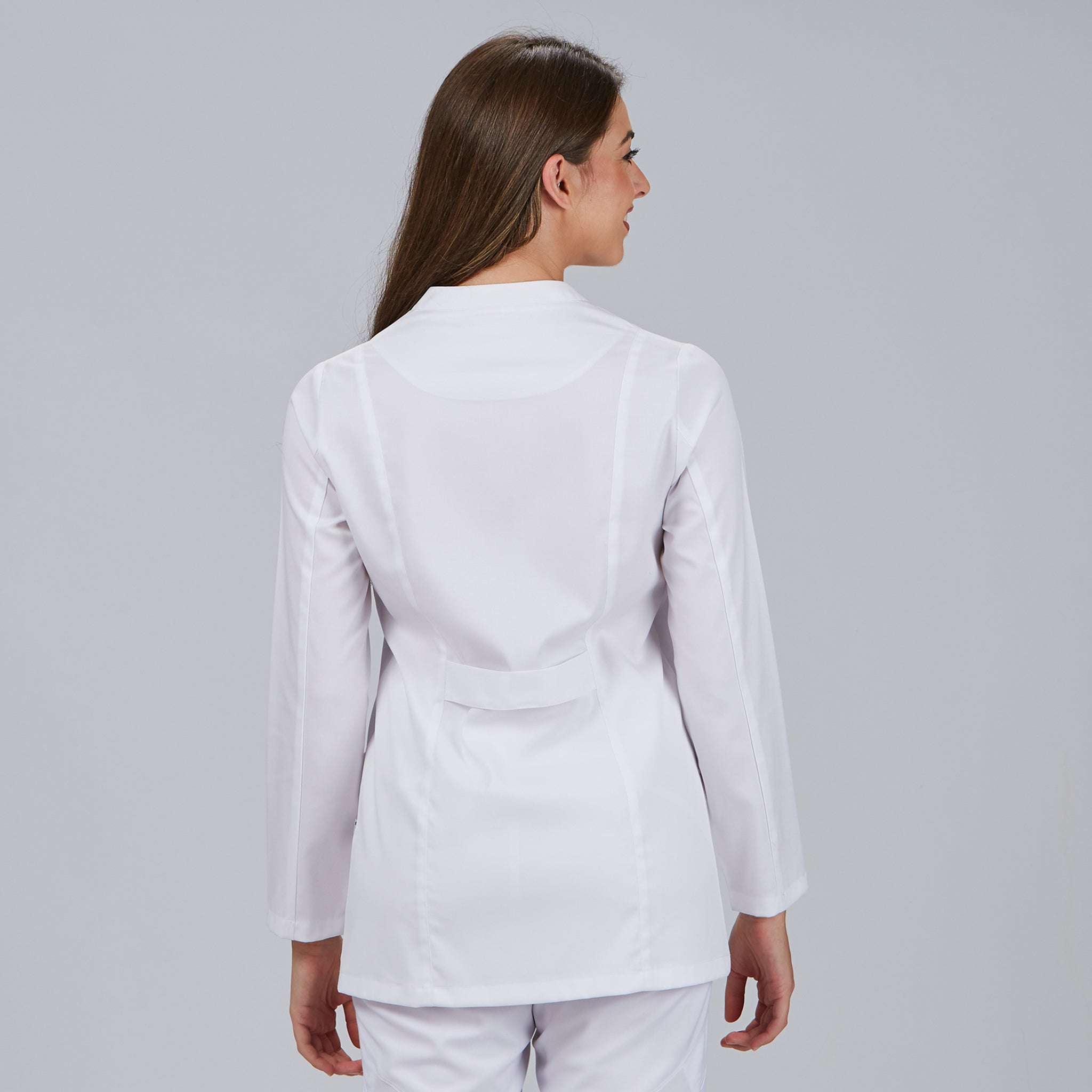 GARY'S Marilia robe médicale femme blanche zip