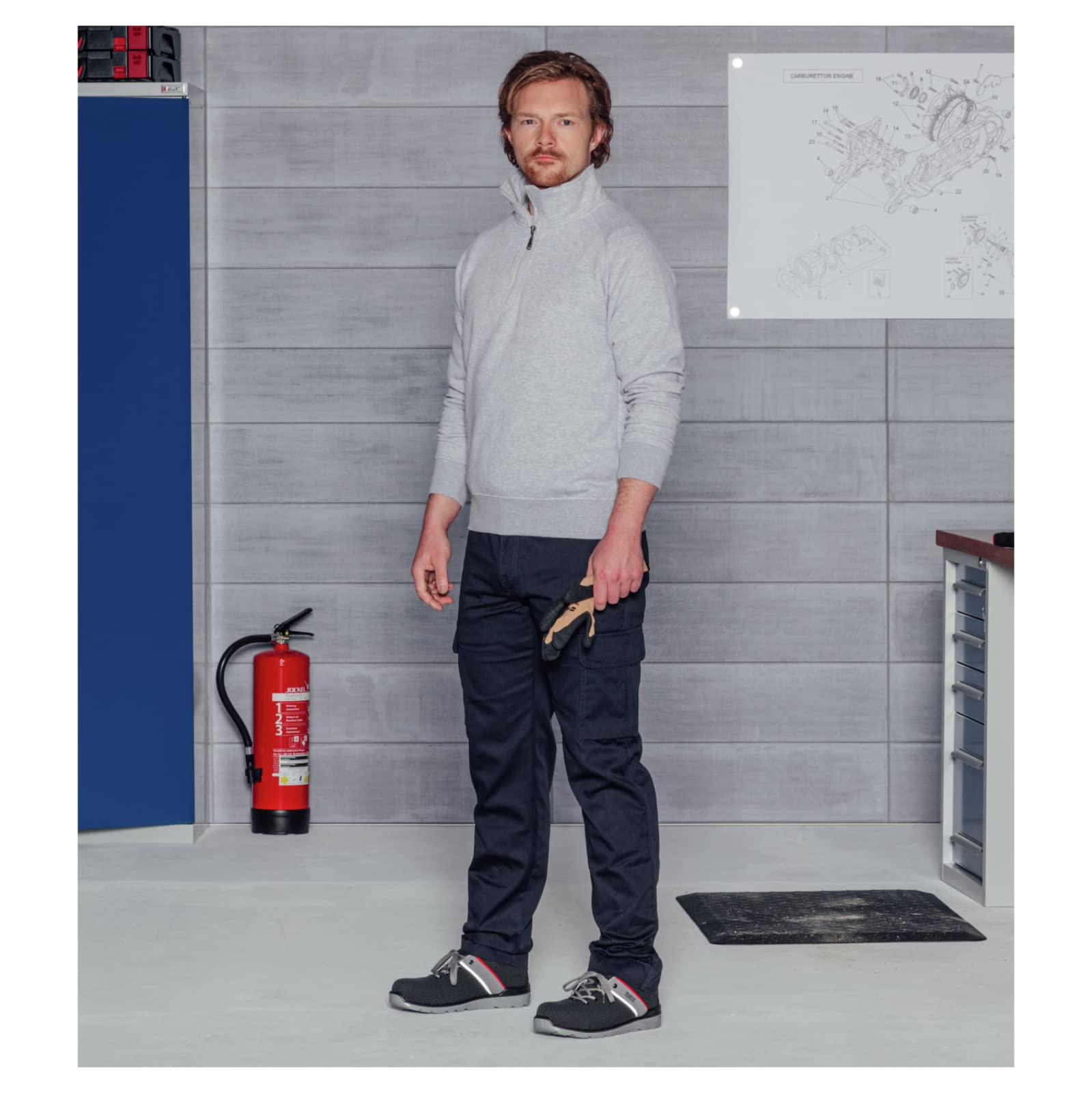 Würth MODYF Job+ sweat 1/4 zip gris XXL