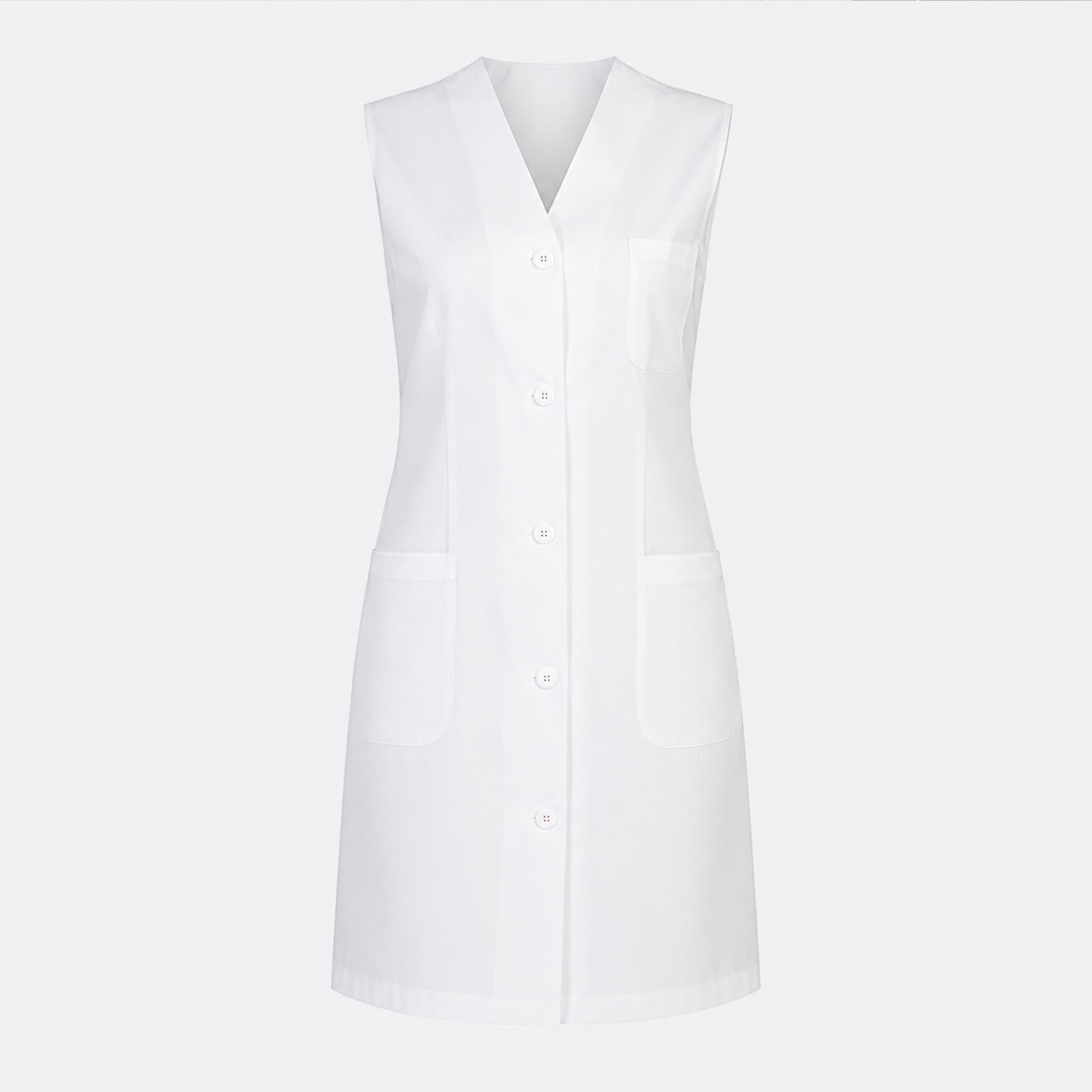 GARY'S blouse femme blanche col V sans manches santé