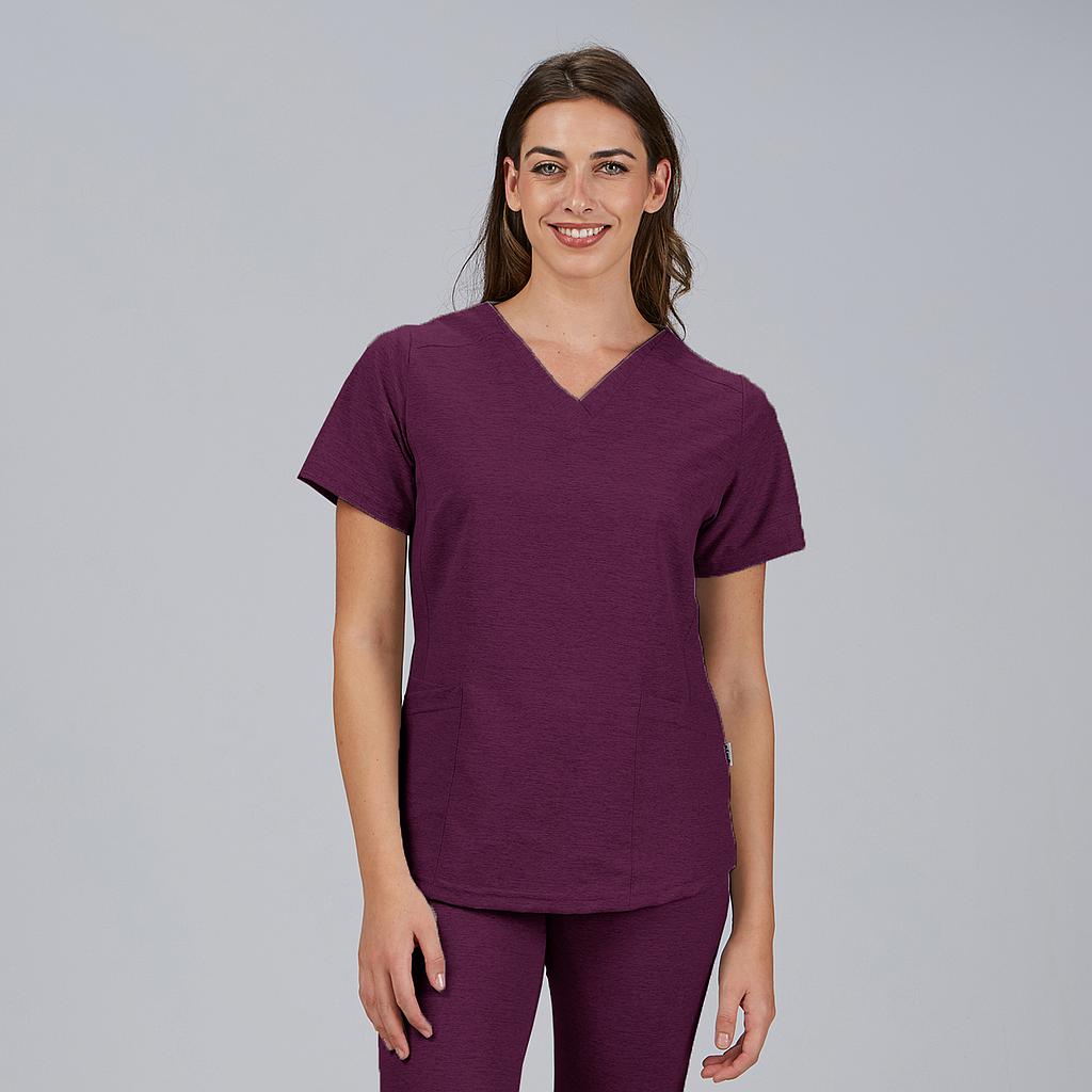 Gary's Irina blouse médicale gris perle manches courtes stretch