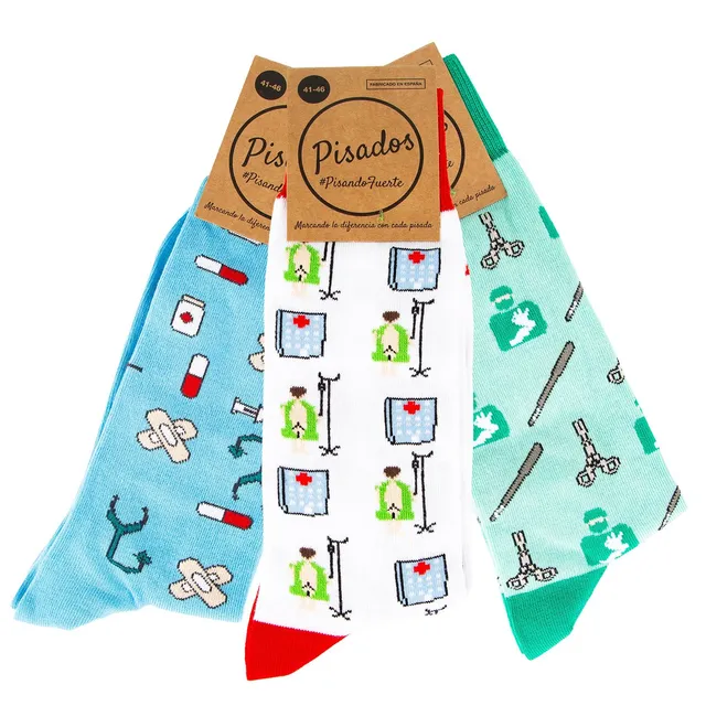 Enfermania Ropa pack 3 chaussettes imprimées fantaisie 36-40