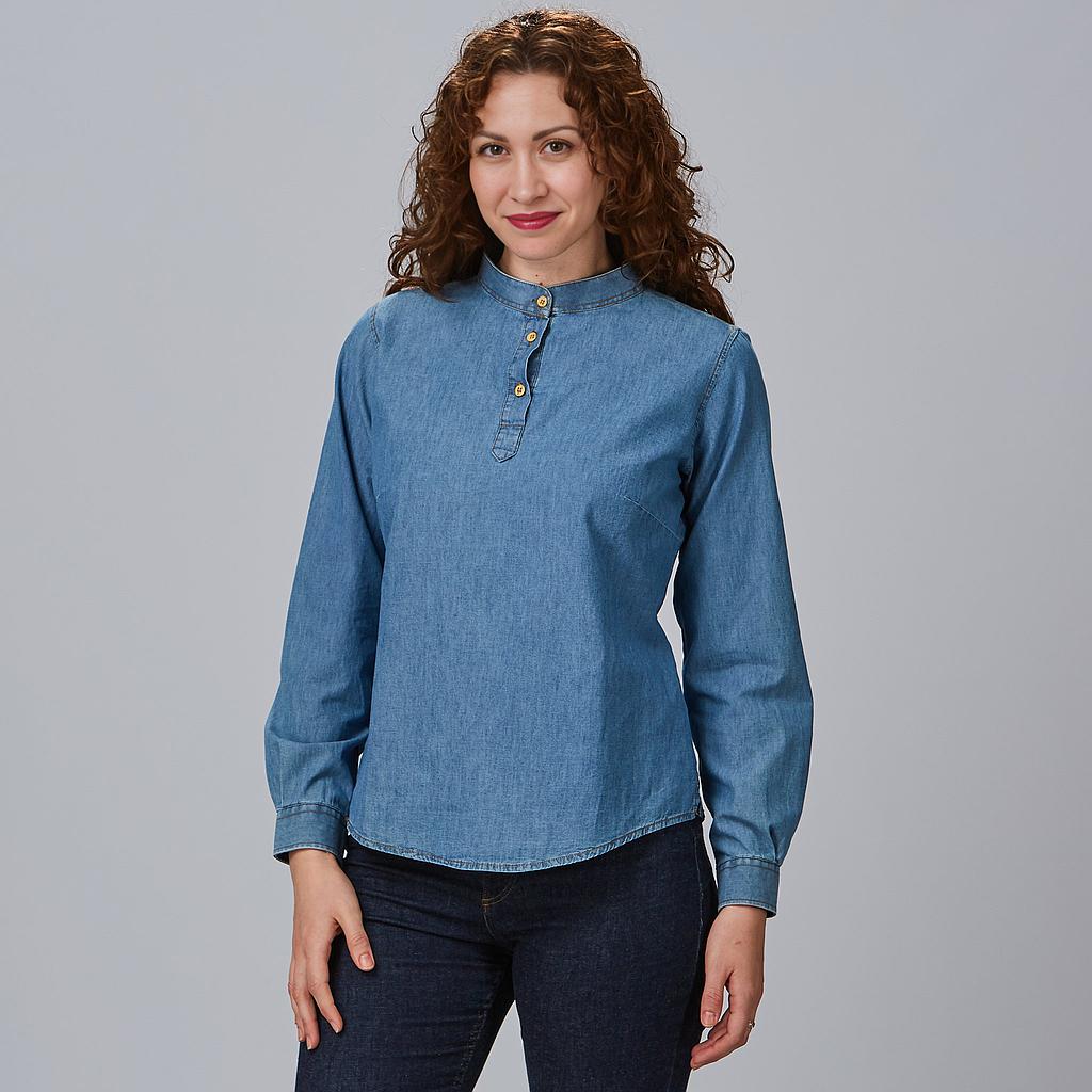 Gary's Julietta Chemise Femme Jean Indigo Manches Longues