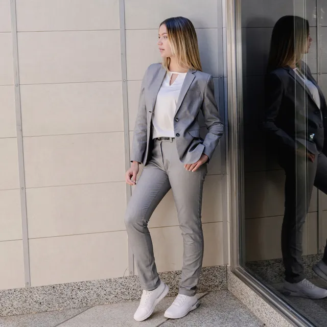 Gary's Meeting pantalon chino femme marino coton stretch