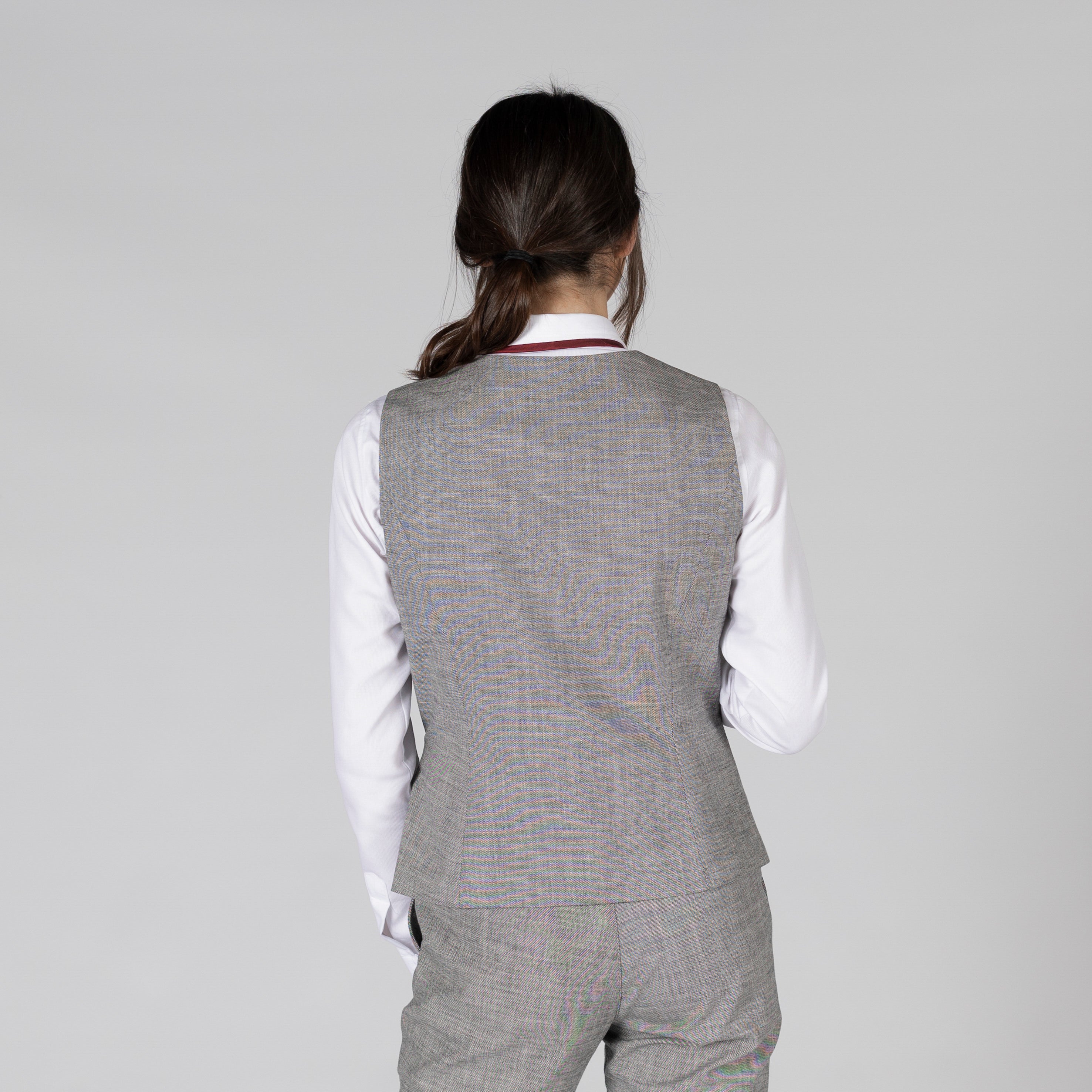Gary's Cheviot Gilet de Travail Femme Gris Boucle