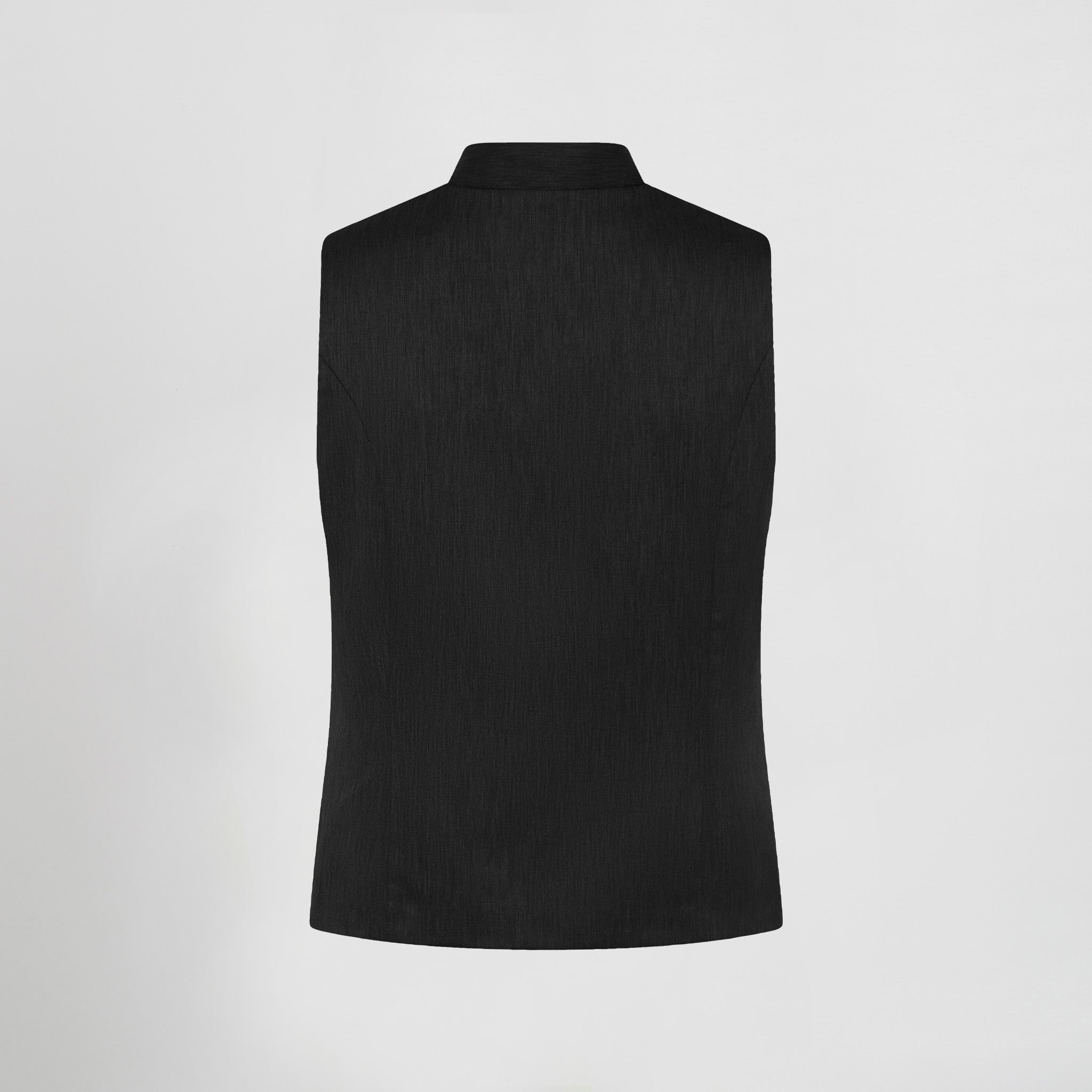 GARY'S Carrasco gilet femme noir col mao stretch