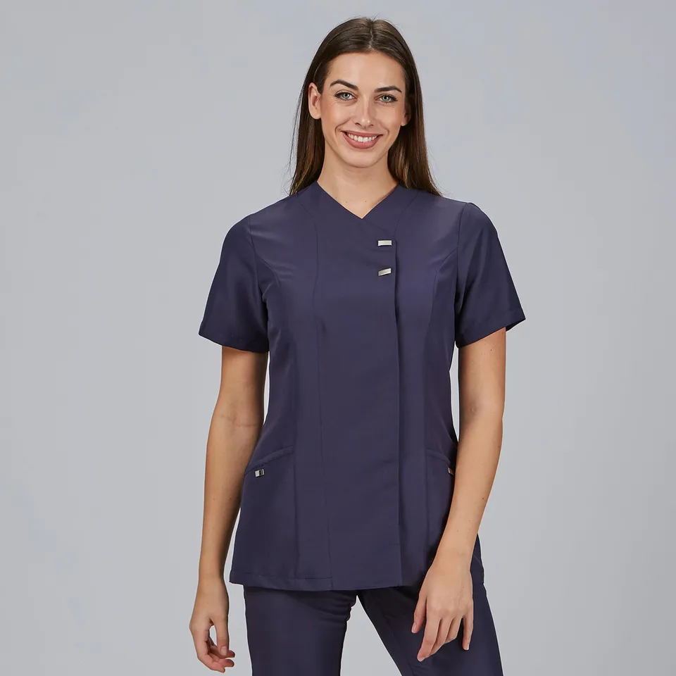Gary's Elena blouse médicale noir manches courtes