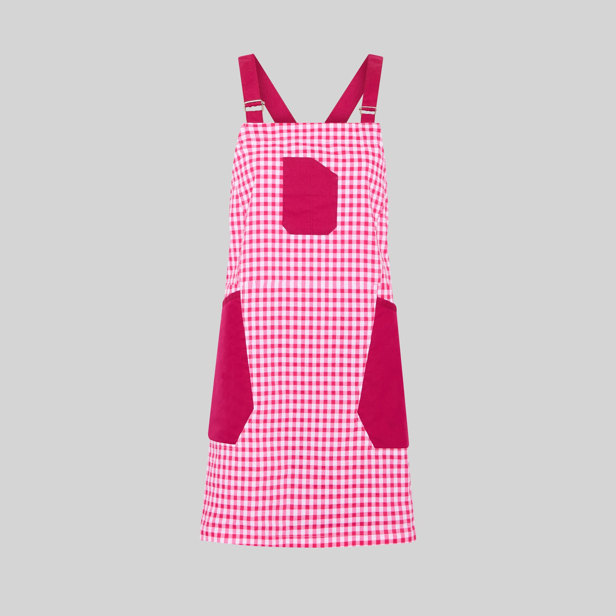 GARY'S Vichy chasuble bambula fuchsia taille S