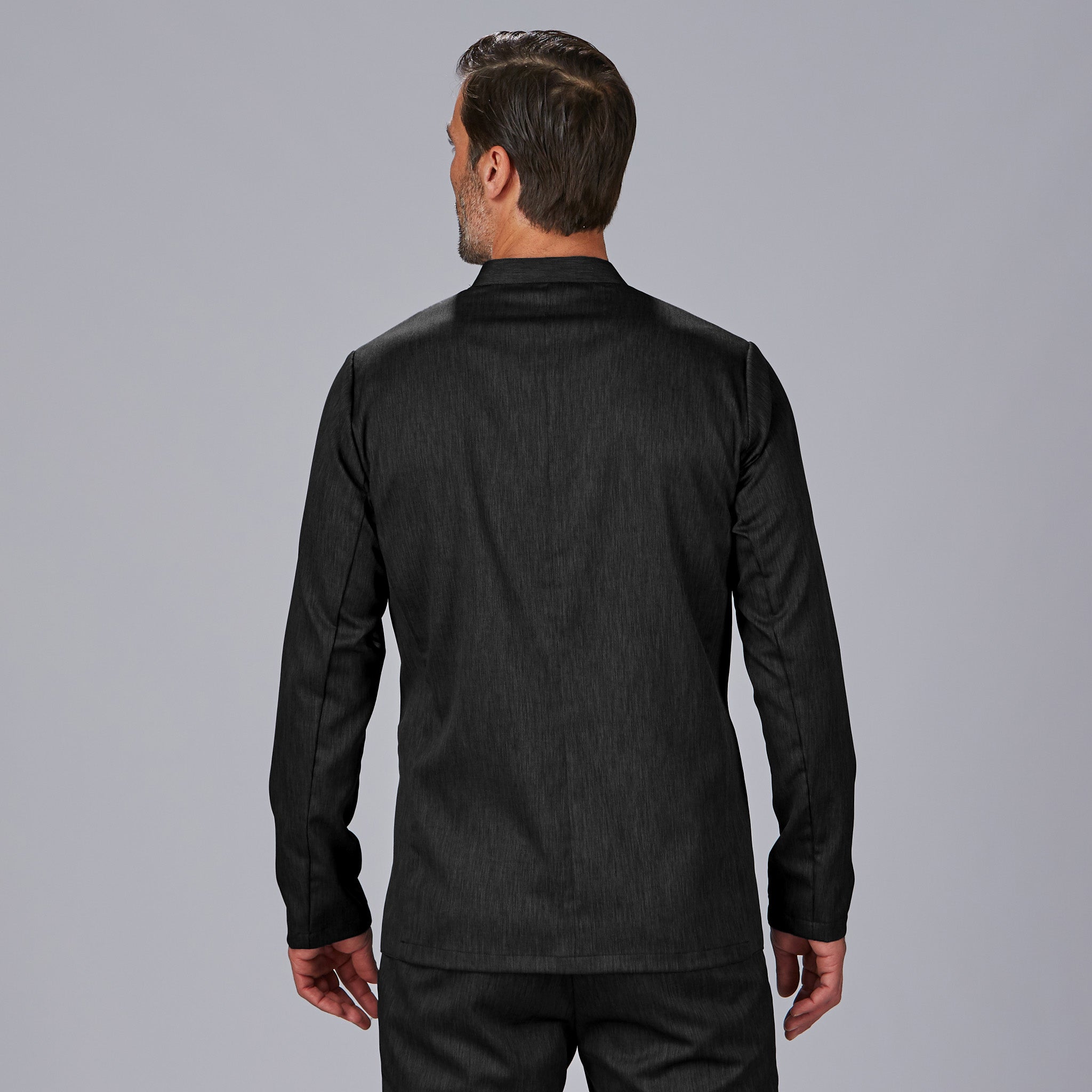 GARY'S Salazar veste travail homme col mao twill noir