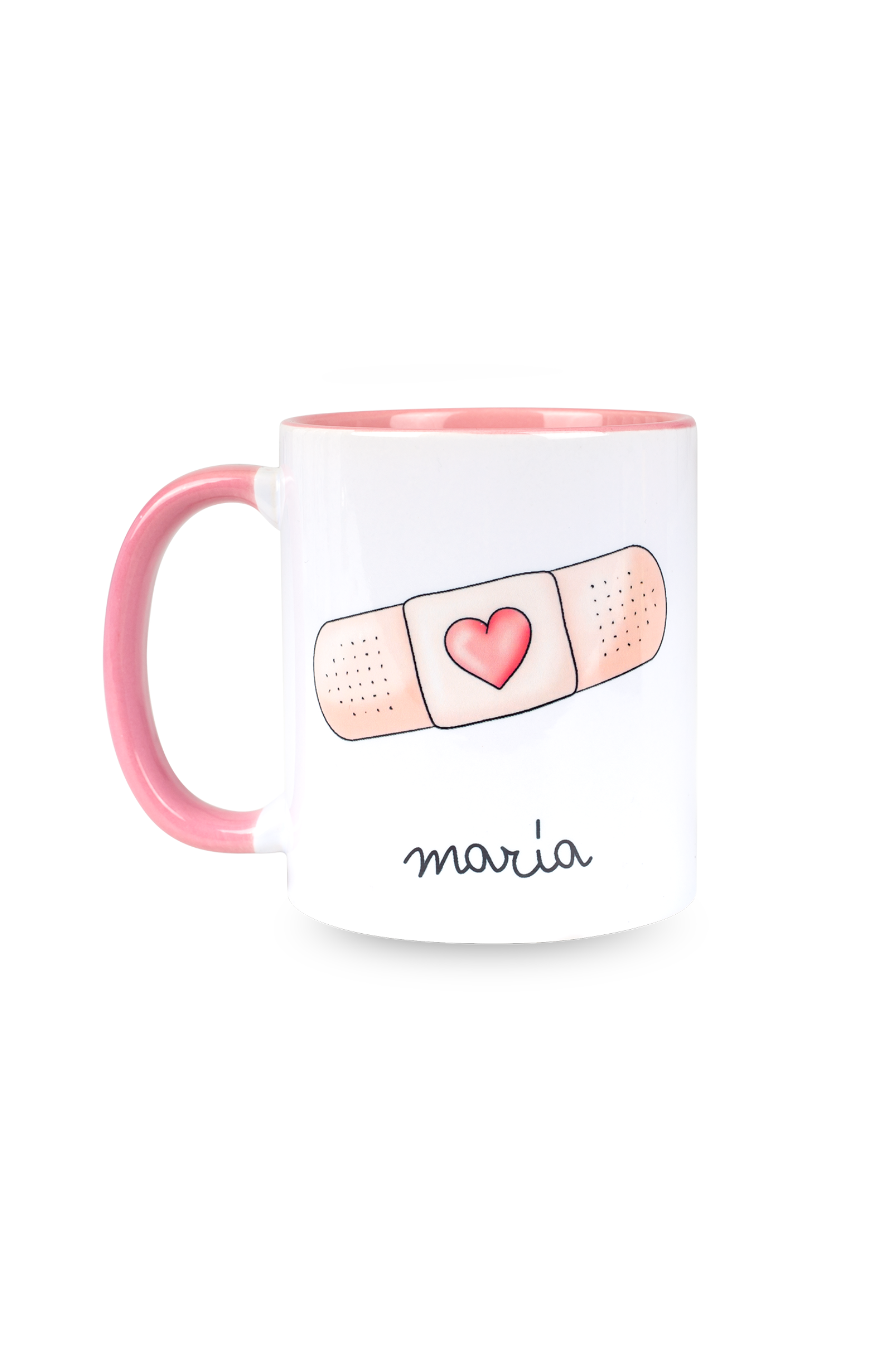 Enfermania Tirita mug céramique rose 350 ml personnalisable