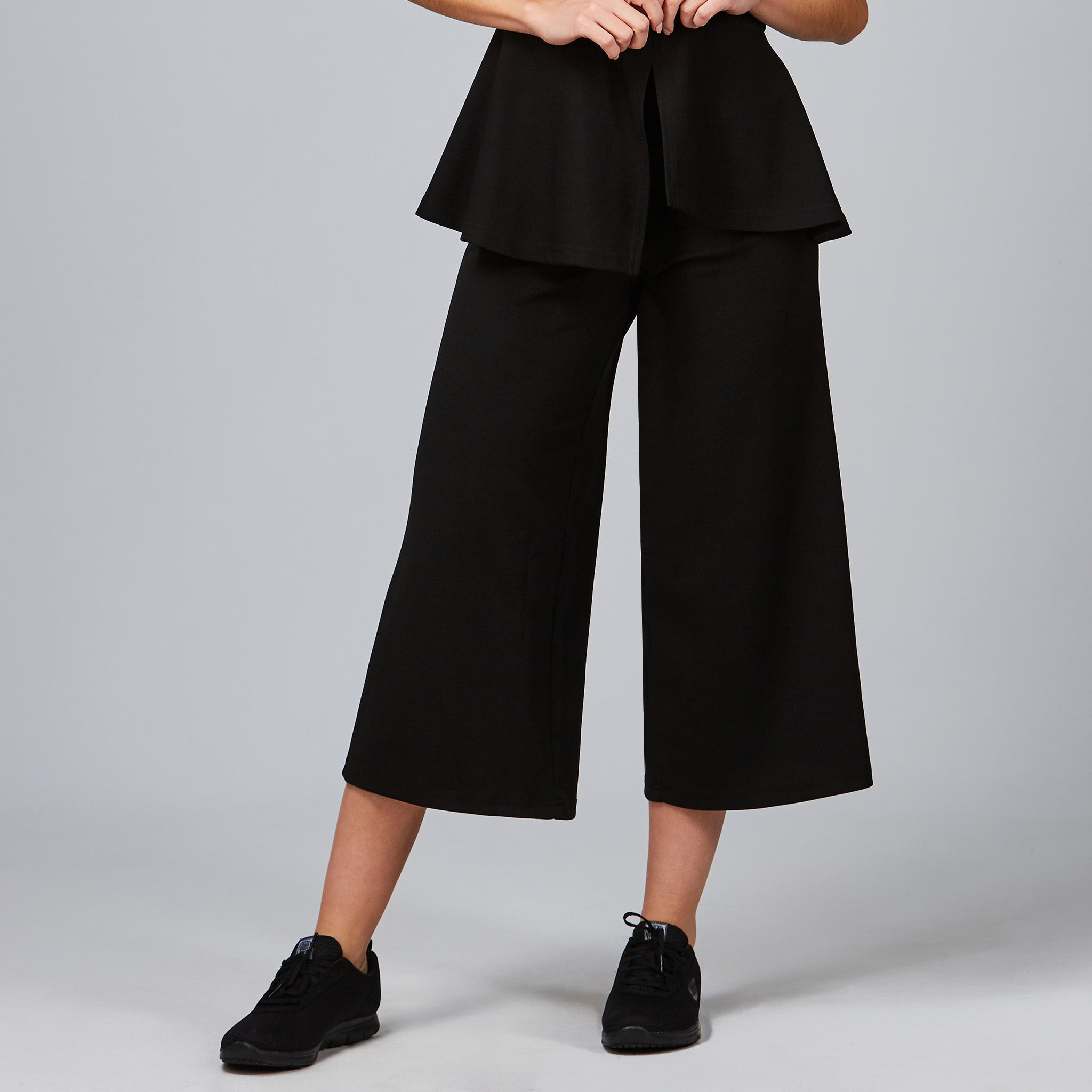 Gary's Pants pantalon culotte femme noir jambes larges
