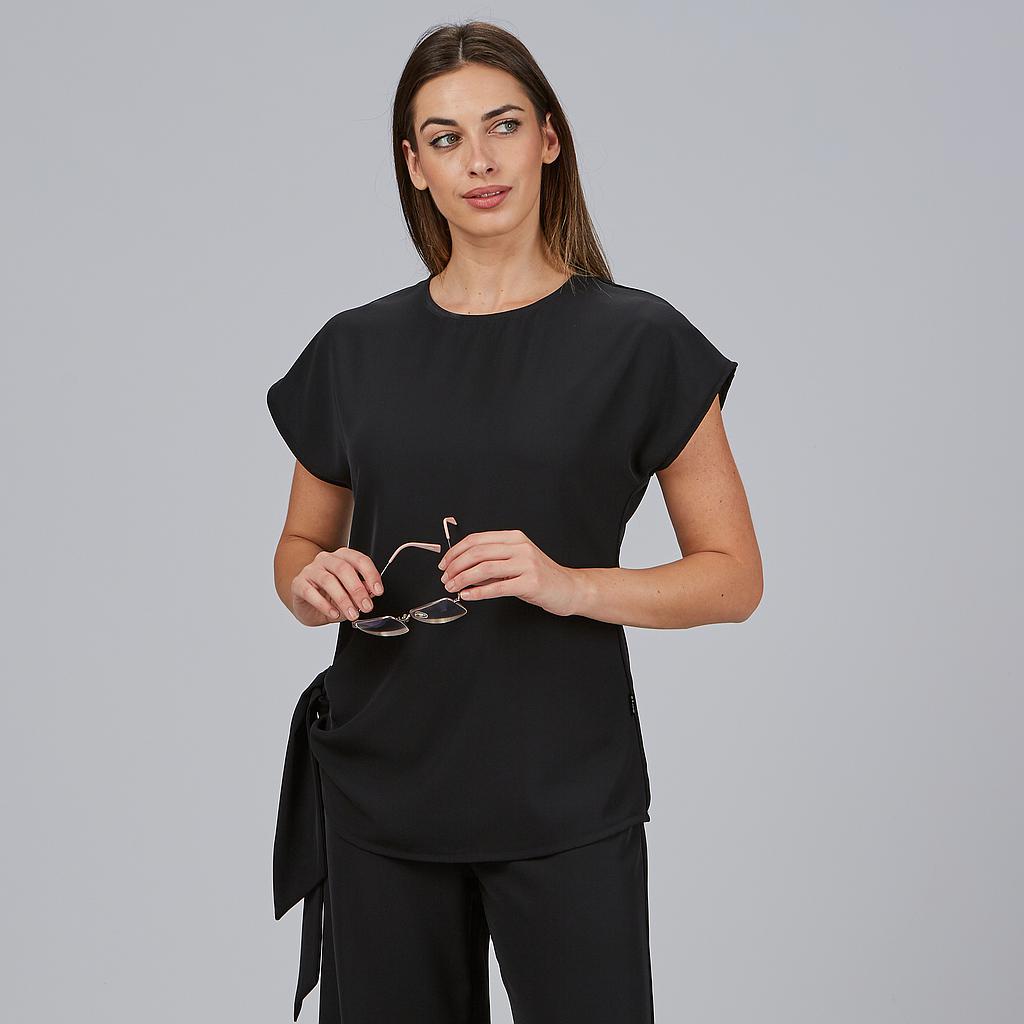 Gary's Blouses blouse Aroa noire drapée femme