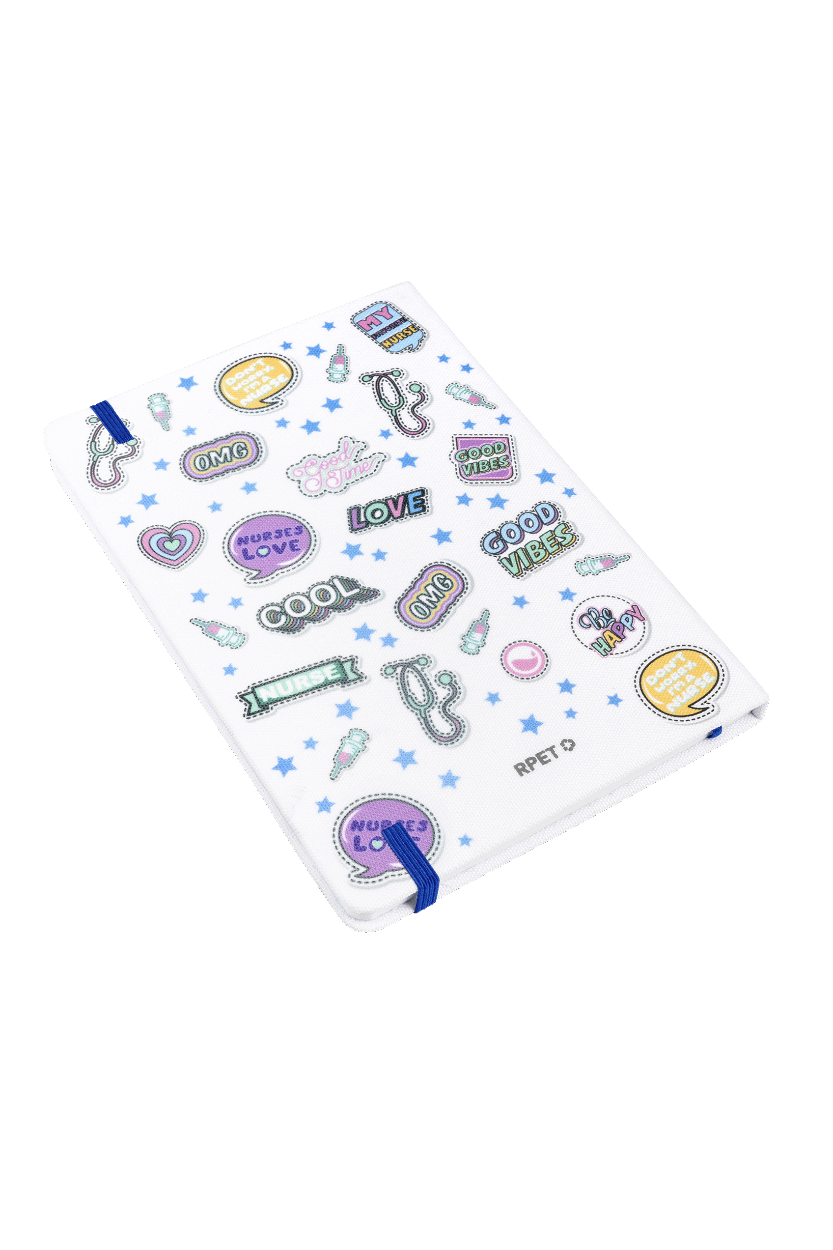 Enfermania Stickers carnet A5 bleu personnalisable