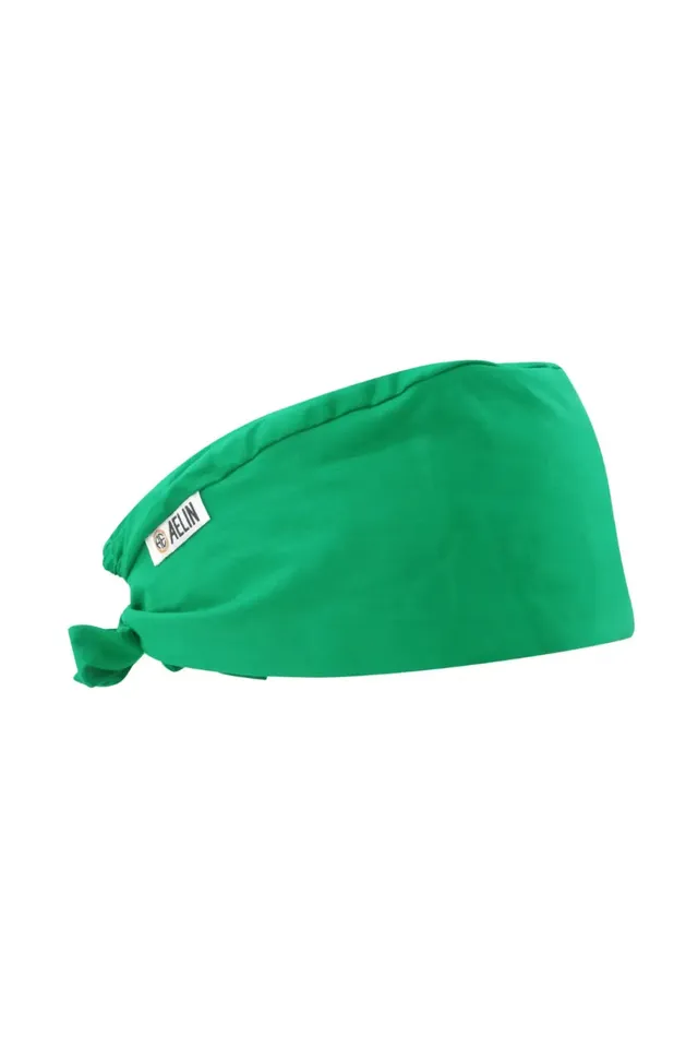 Aelin Paris Calot bloc vert cheveux courts coton