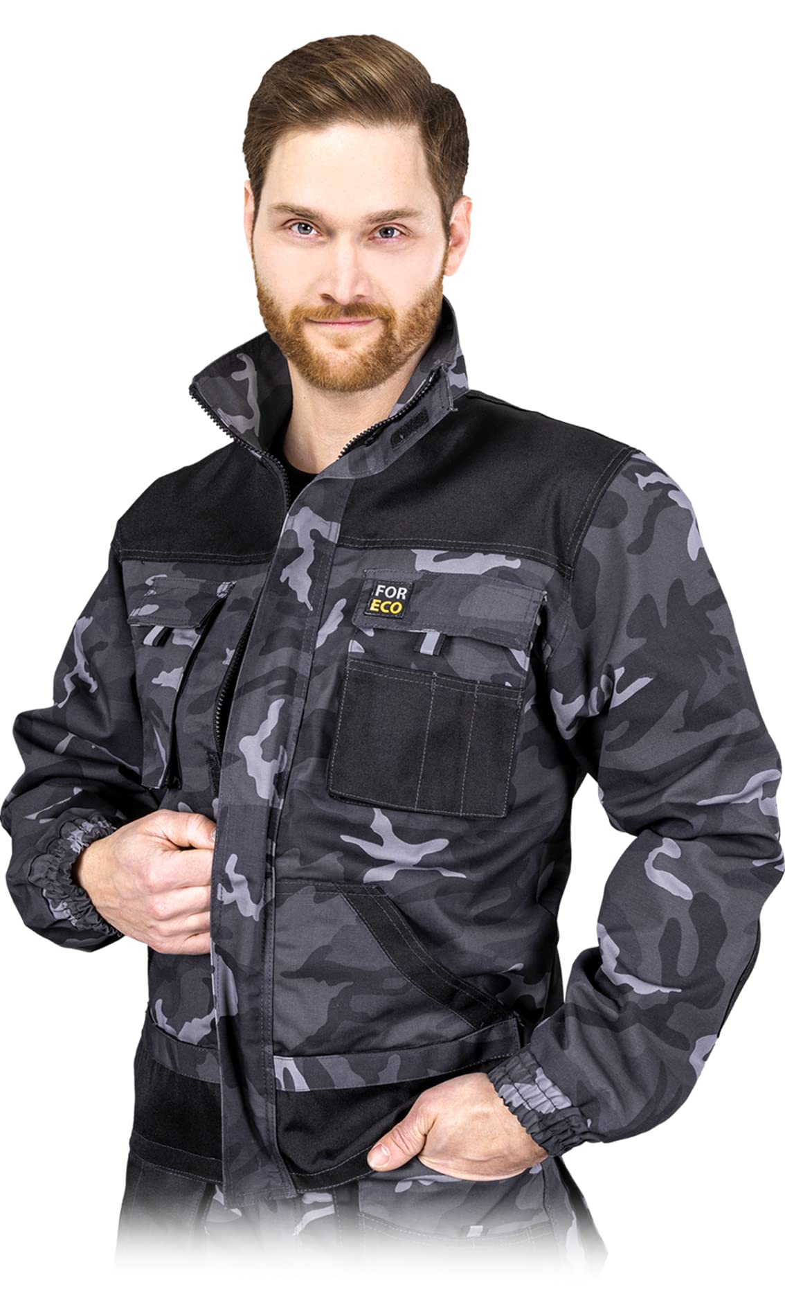 Reis Foreco-J veste travail L acier-noir-orange 260g