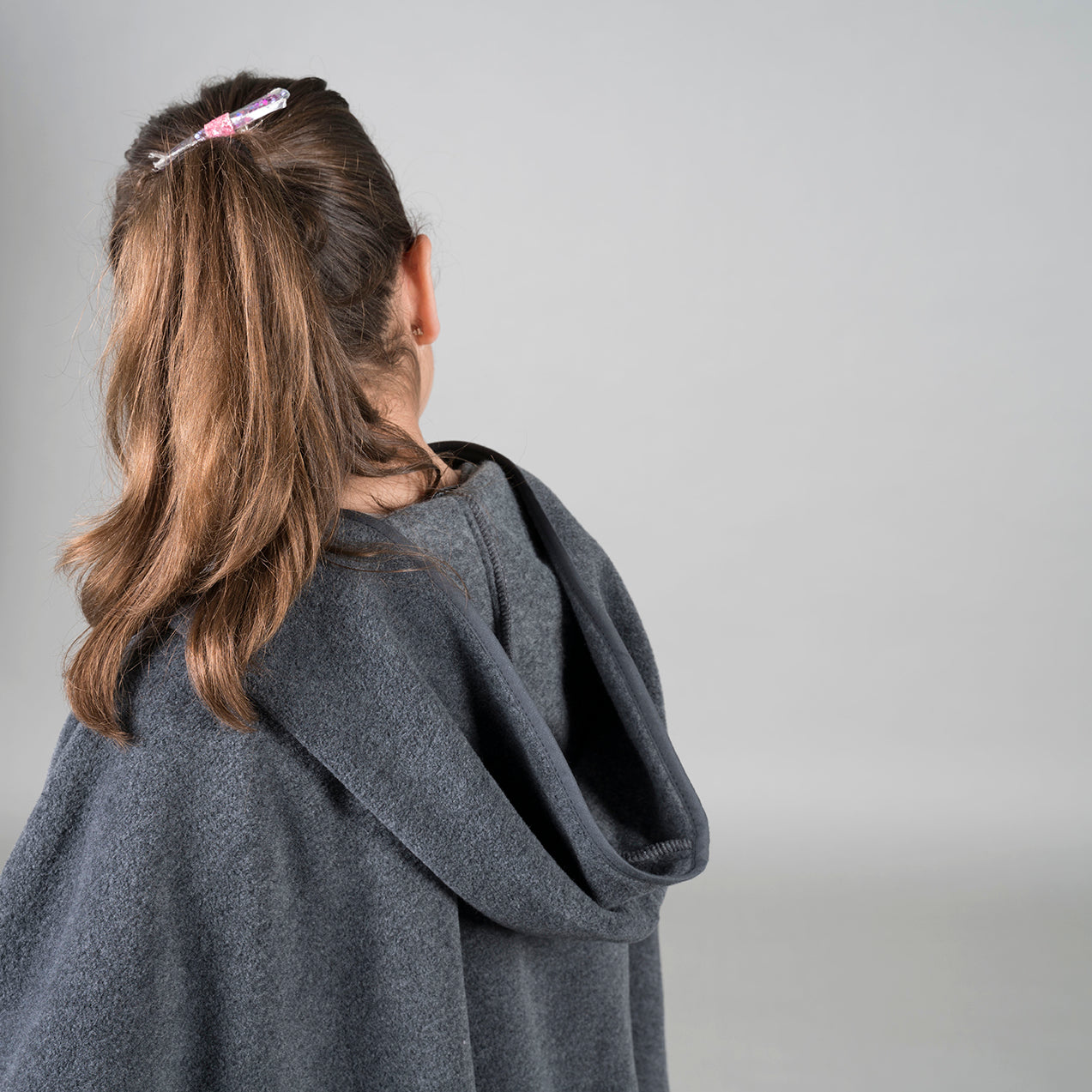 GARY'S Poncho polaire enfant marine à capuche
