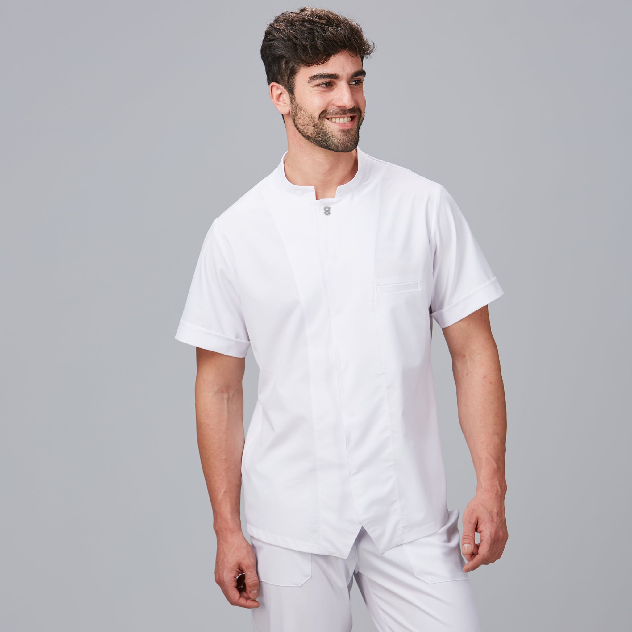 GARY'S Beleño veste homme noire microfibre manches courtes