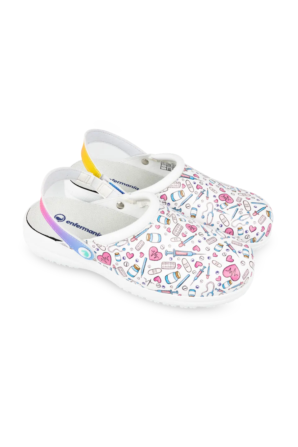 Enfermania Calzado sabot médical Colorful vegan 38