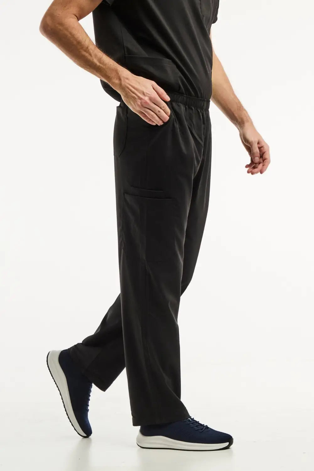 Aelin LUCA Pantalon médical Homme Noir stretch