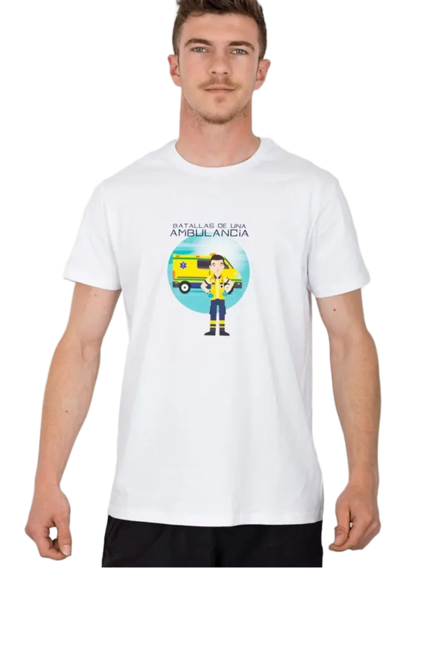 Enfermania Batallas Ambulancia t-shirt blanc homme taille S-2XL