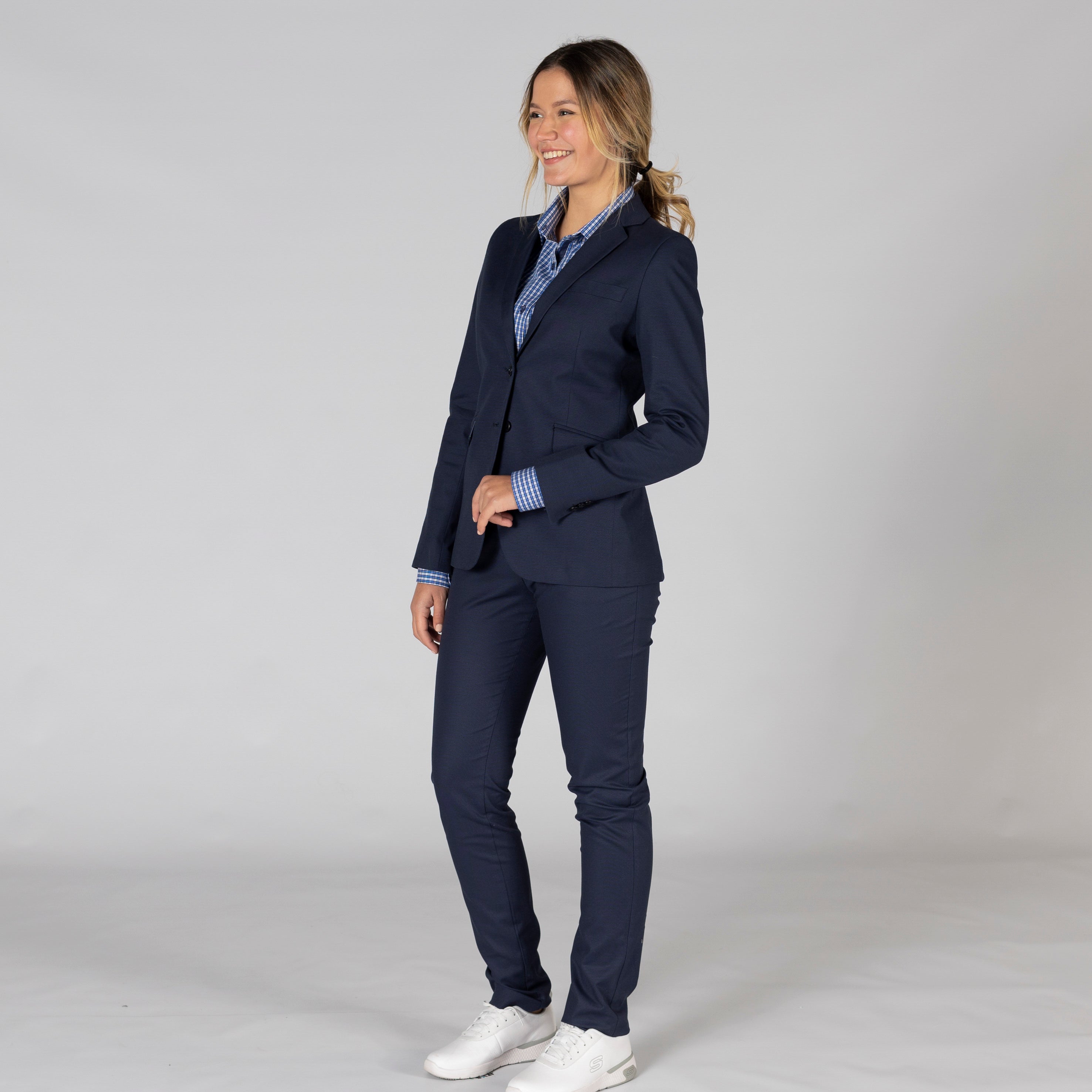 Gary's Meeting pantalon chino femme marino coton stretch