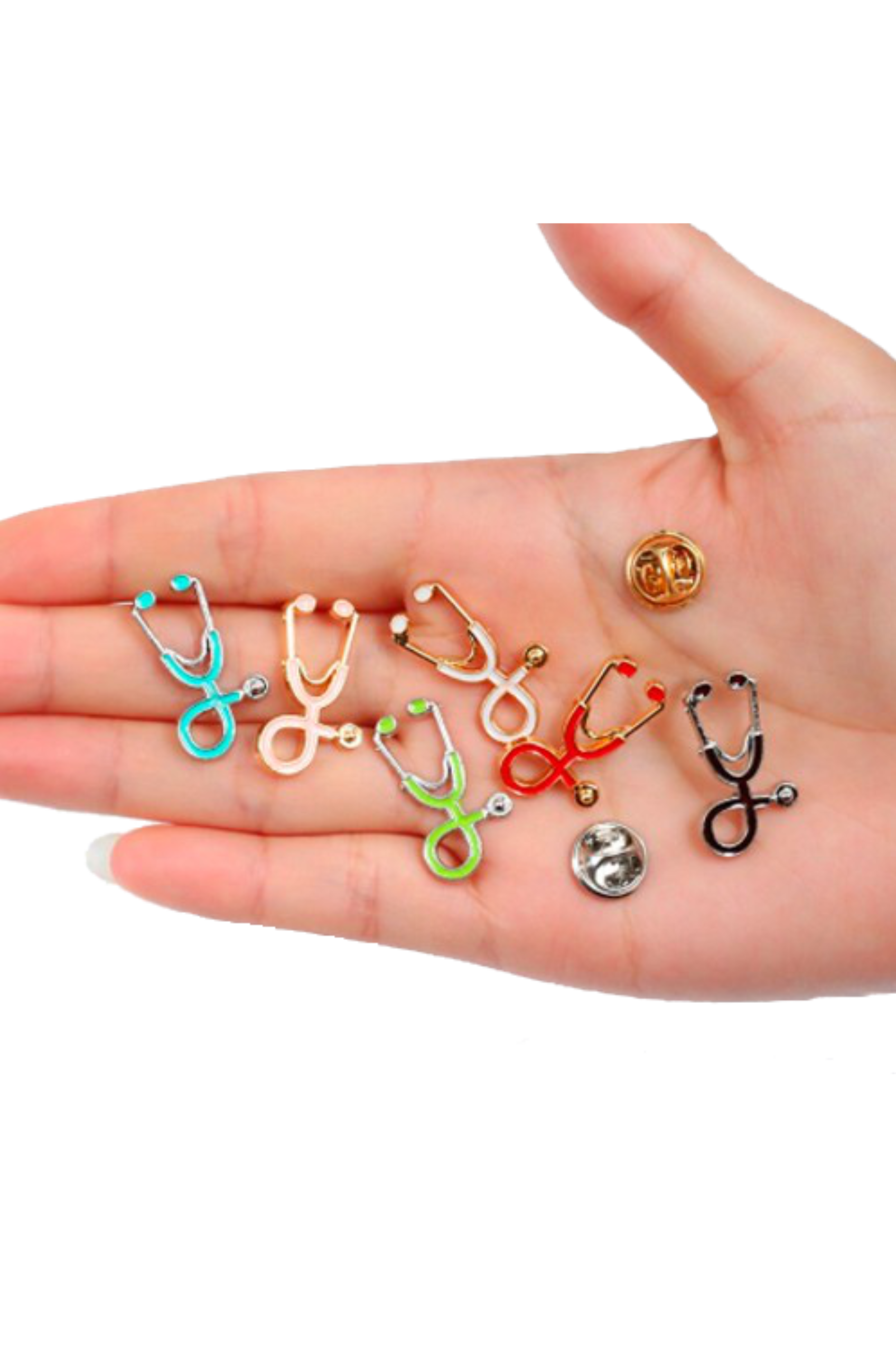 Enfermania pin stéthoscope bordeaux 25x10 mm