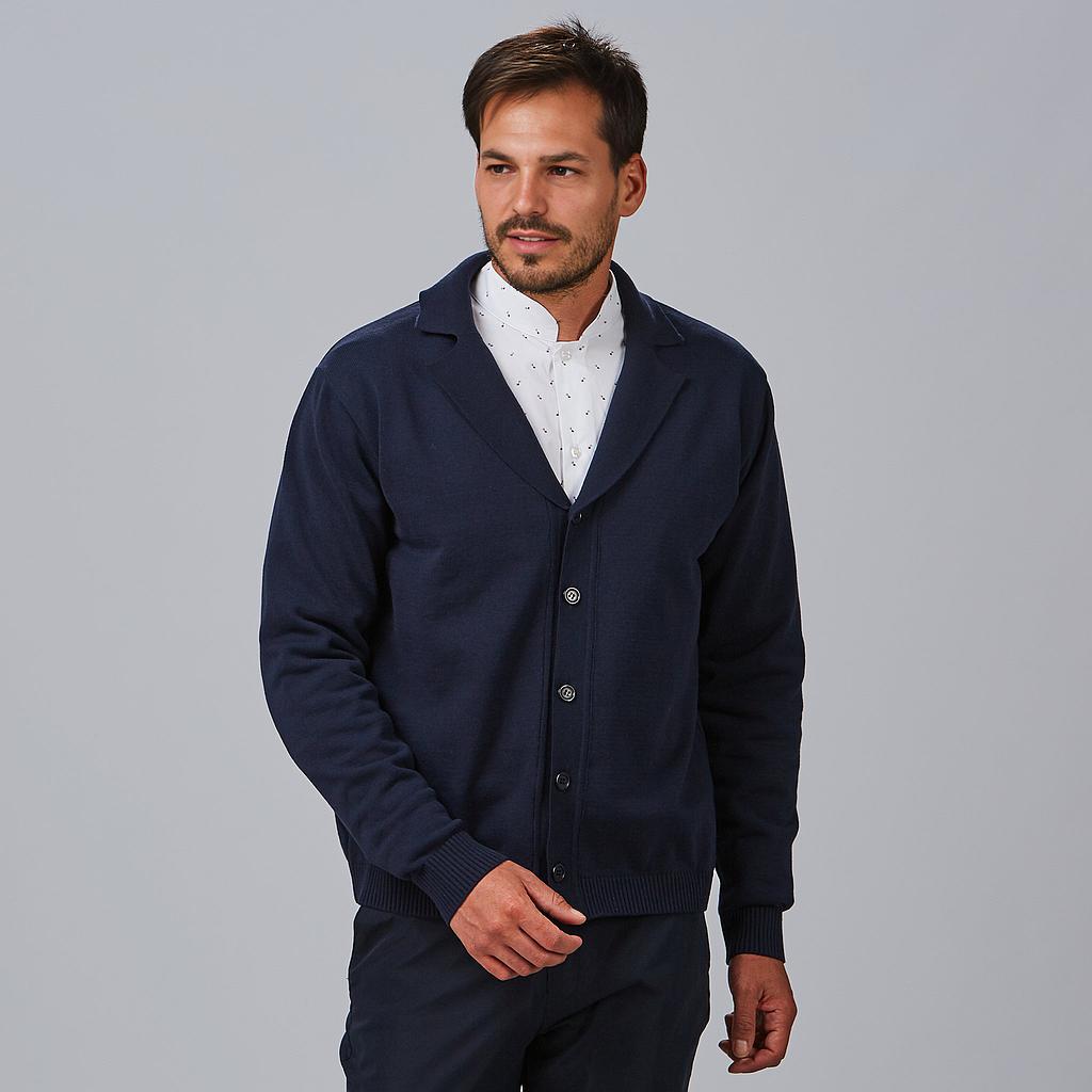 GARY'S Cardigan gilet homme boutonné col revers recyclé