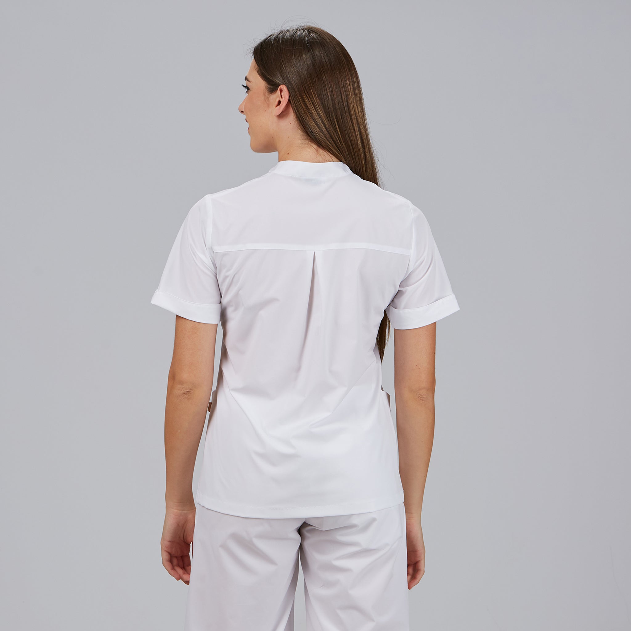 Gary's May blouse médicale noire manches courtes poche